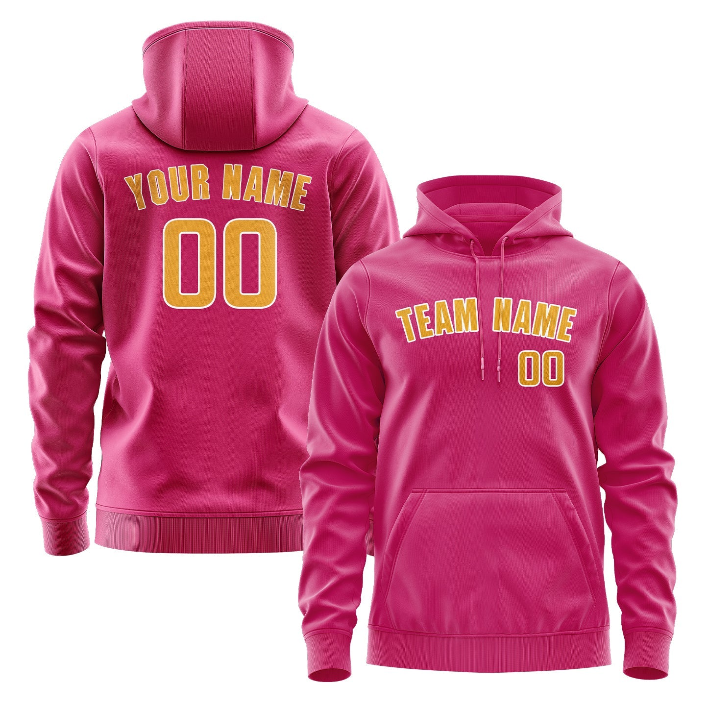 Custom Pink Yellow Hoodie