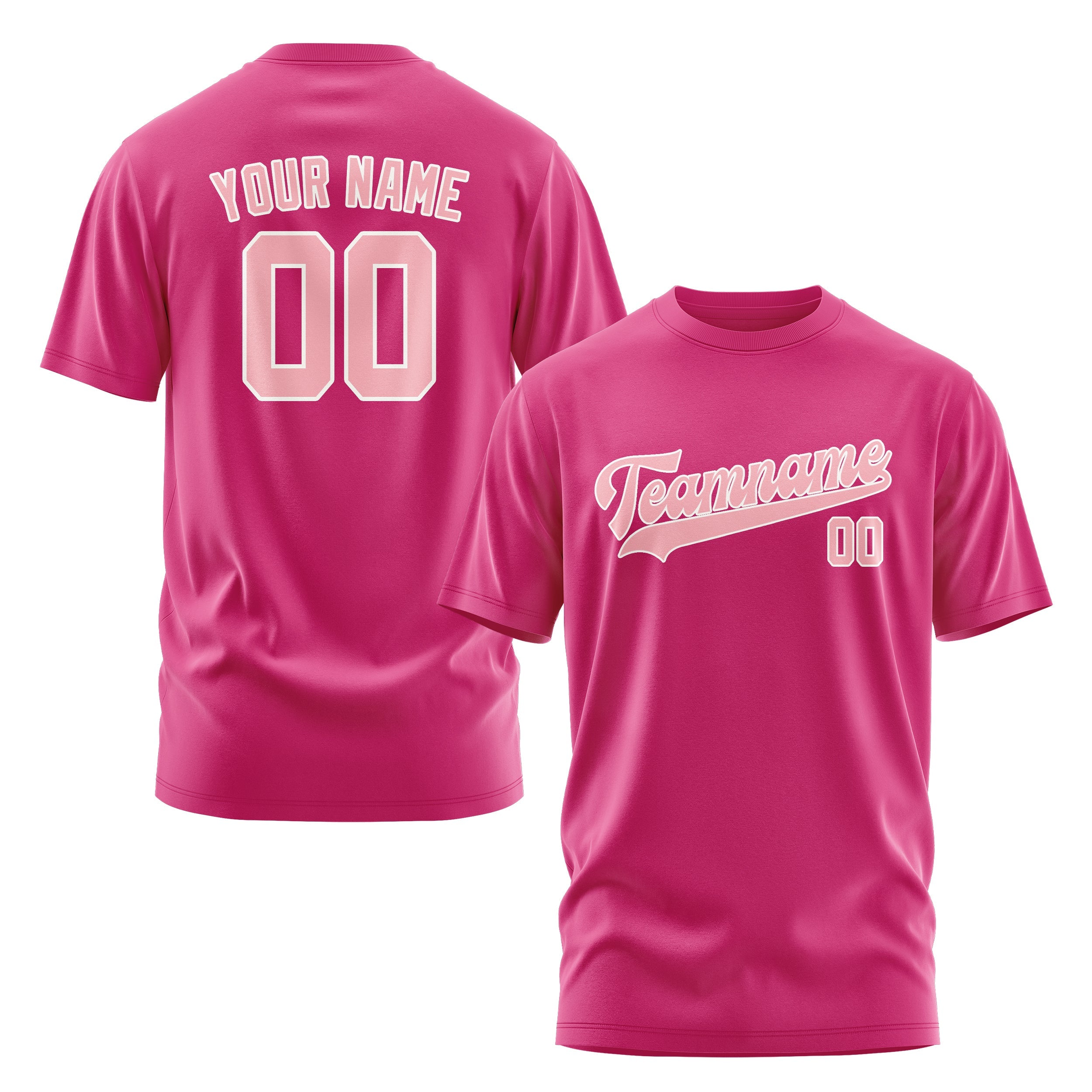 Custom Pink Light Pink T-Shirt