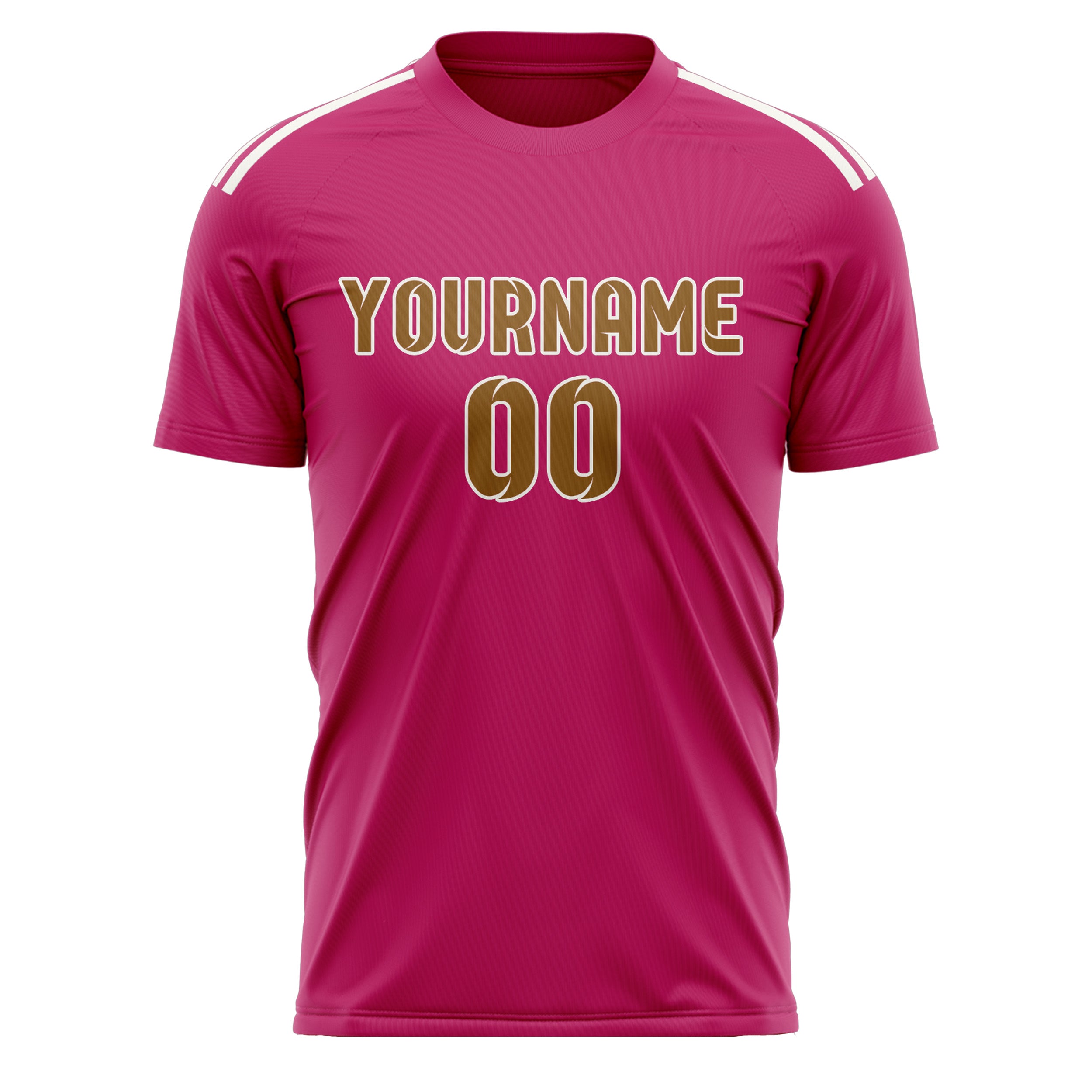 Custom Pink Khaki Soccer Jersey