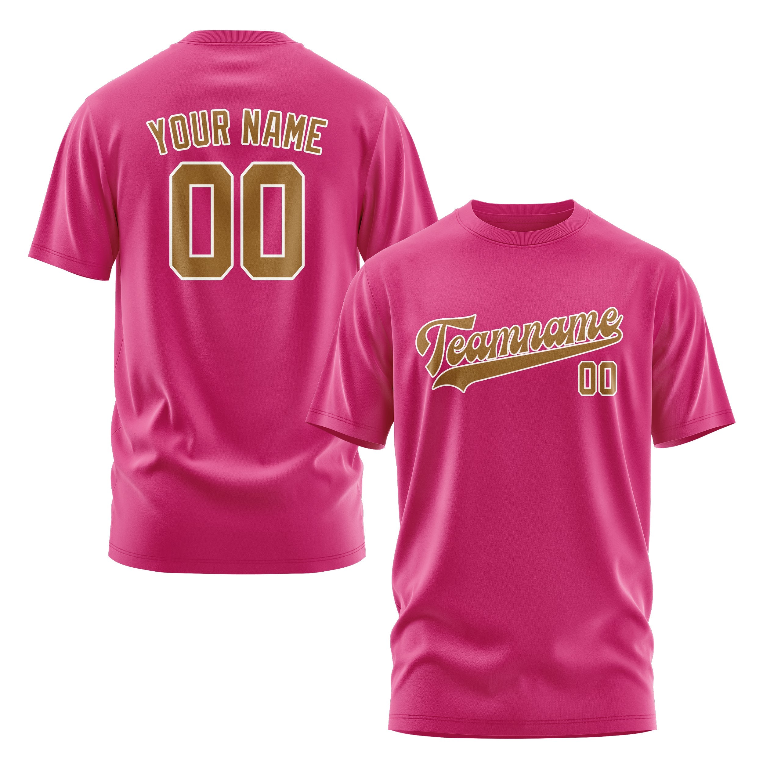 Custom Pink Khaki T-Shirt