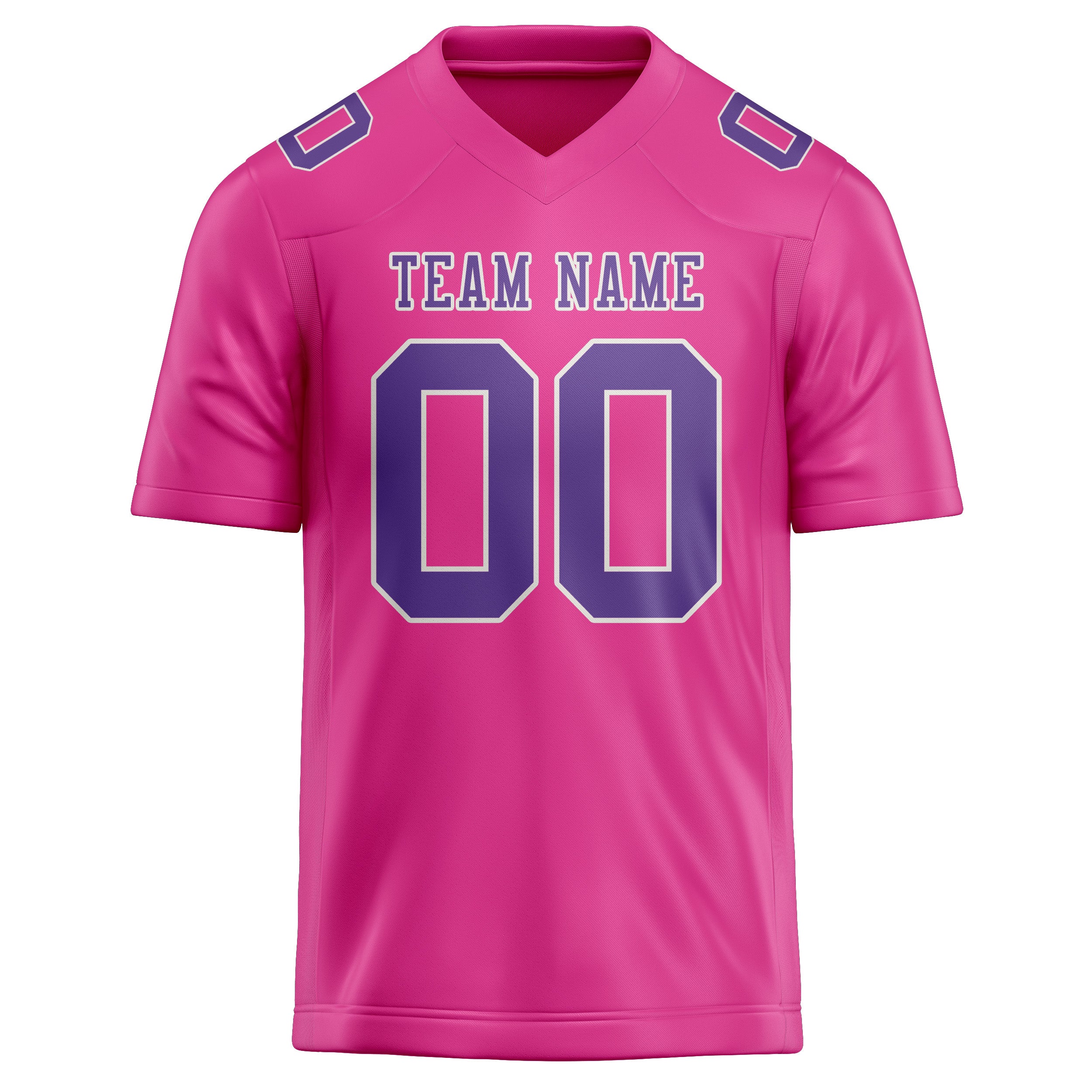 Custom Pink Light Purple Football Jersey