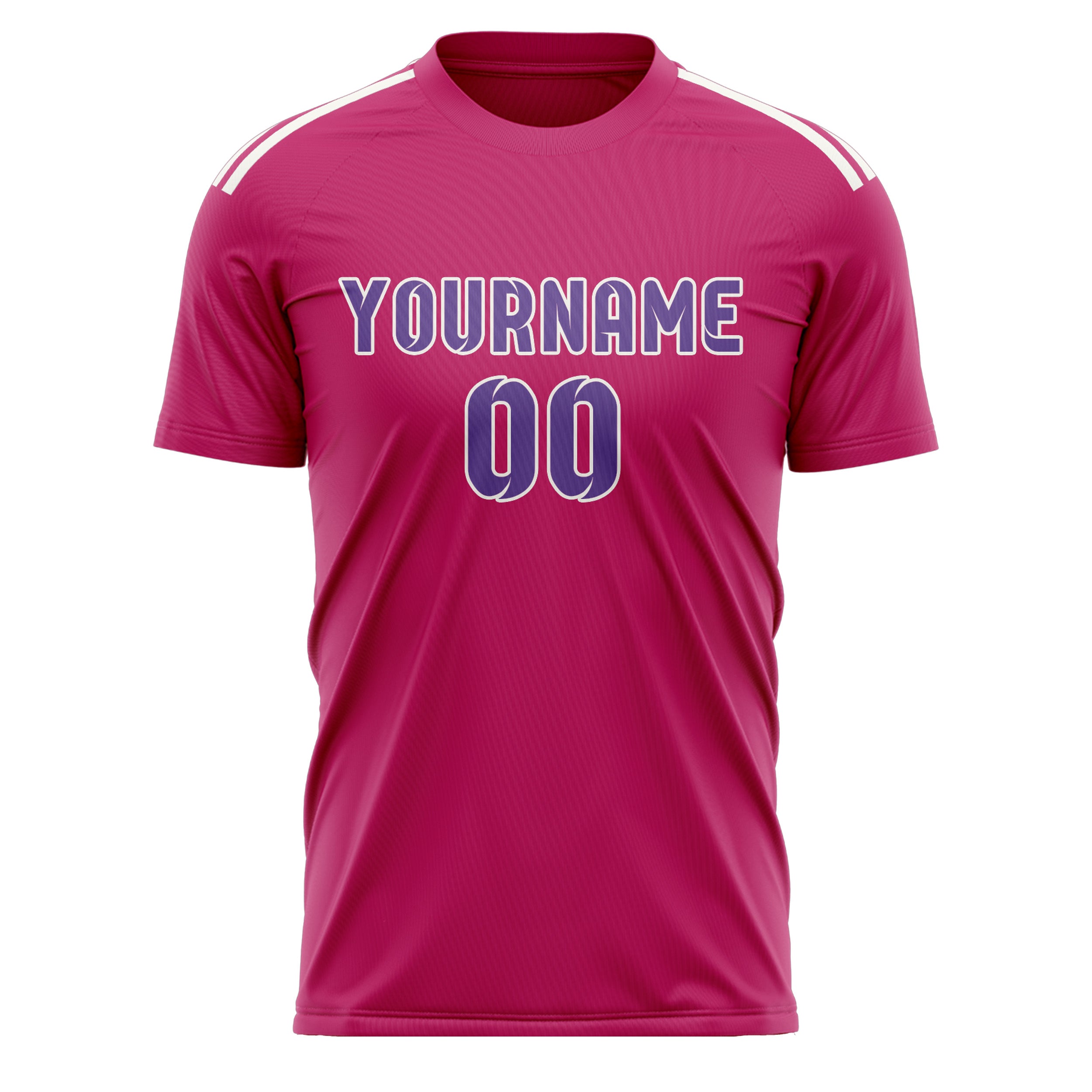 Custom Pink Light Purple Soccer Jersey