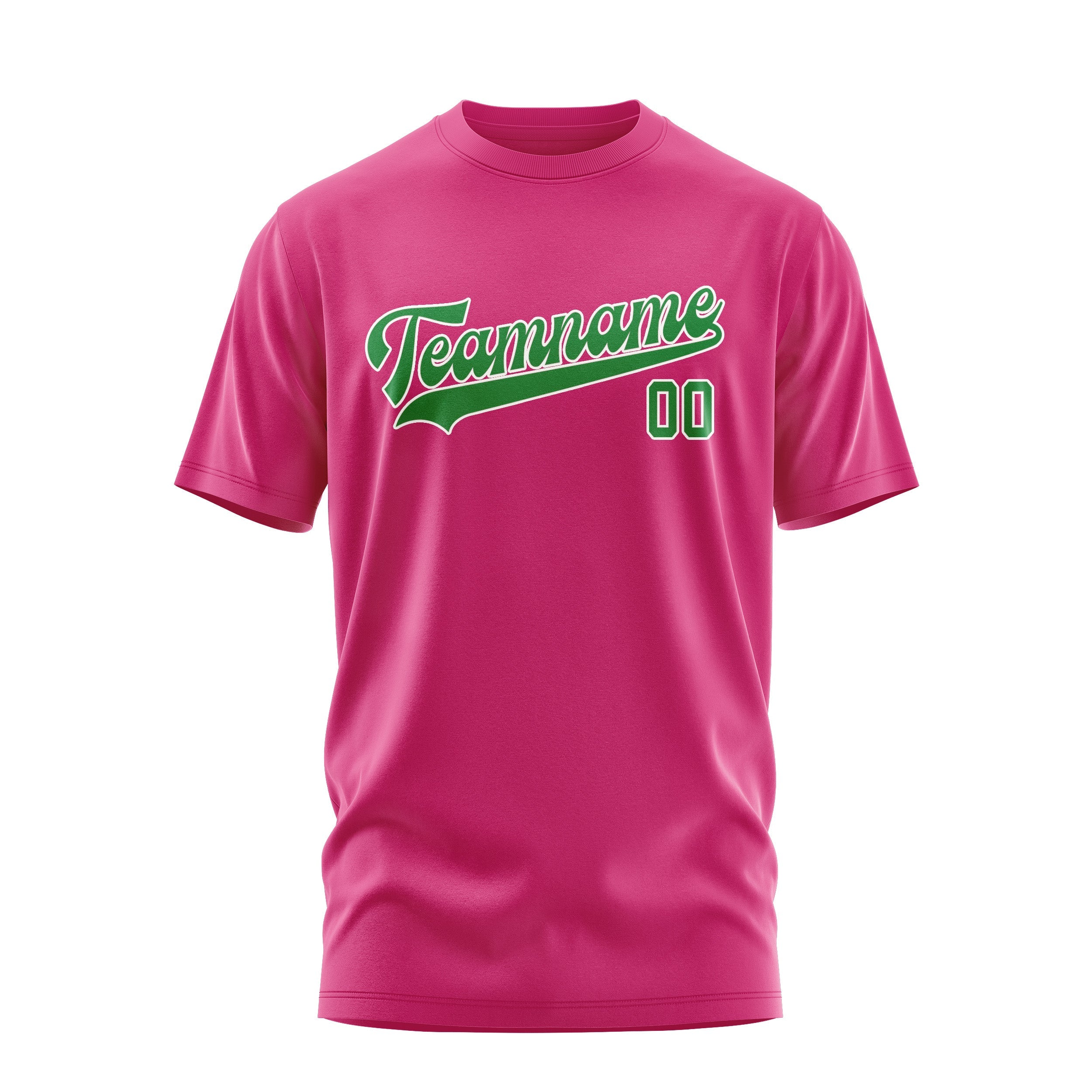 Custom Pink Emerald Green T-Shirt