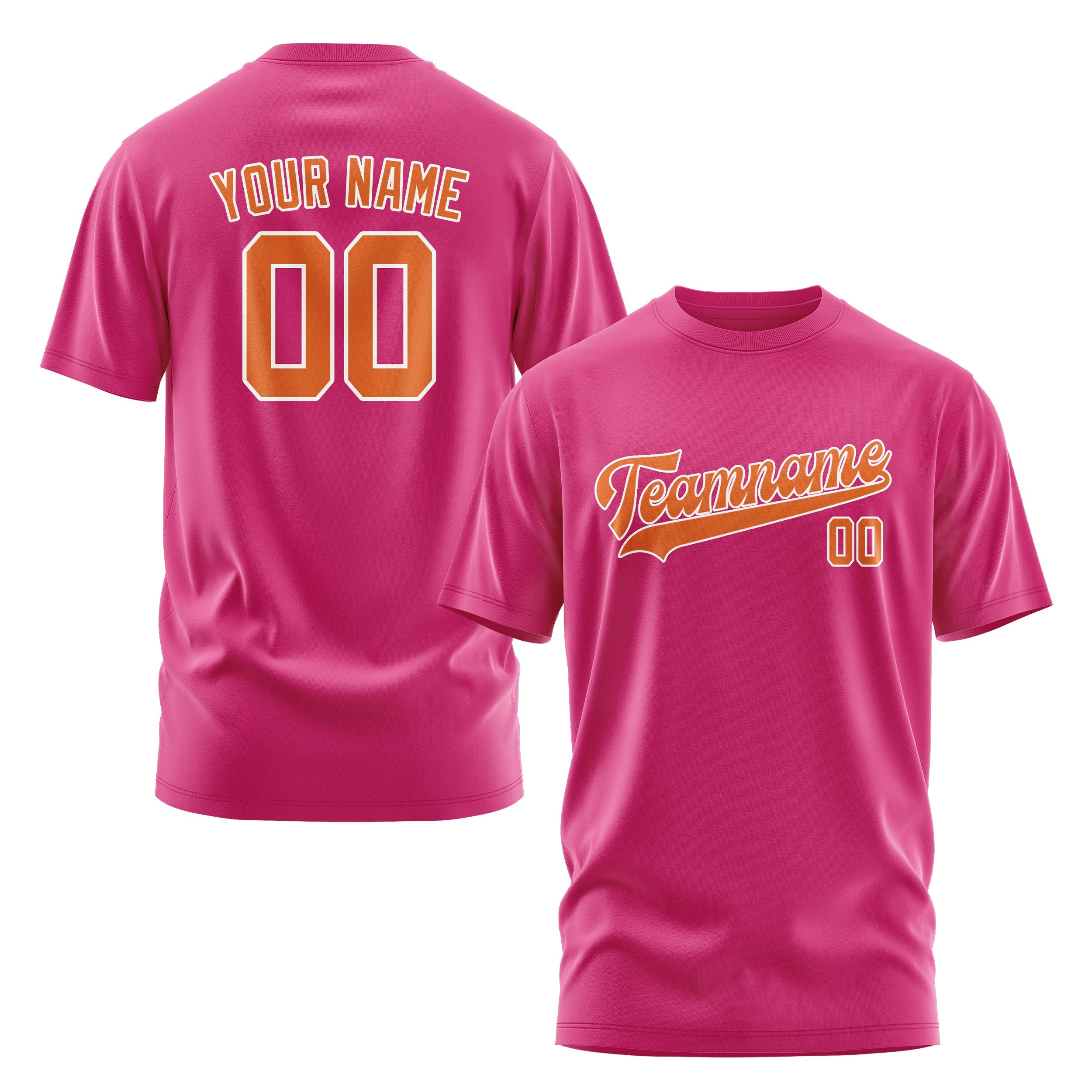 Custom Pink Orange T-Shirt