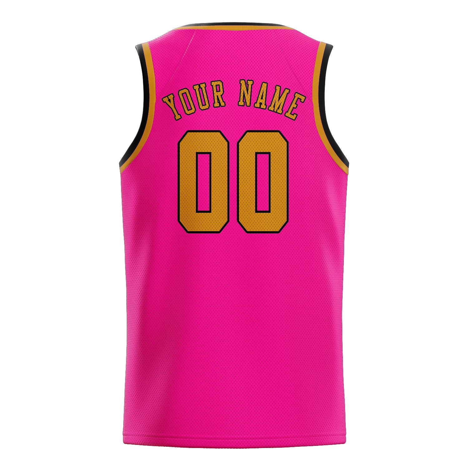 Custom Pink Yellow Basketball Jersey