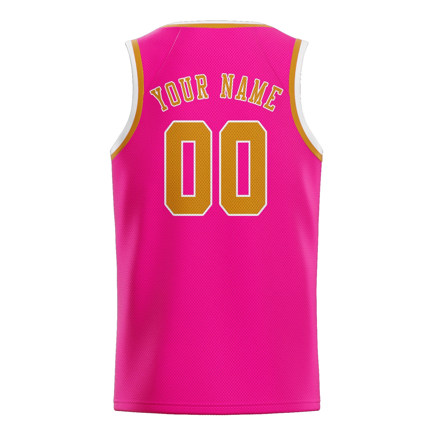 Custom Pink Yellow Basketball Jersey