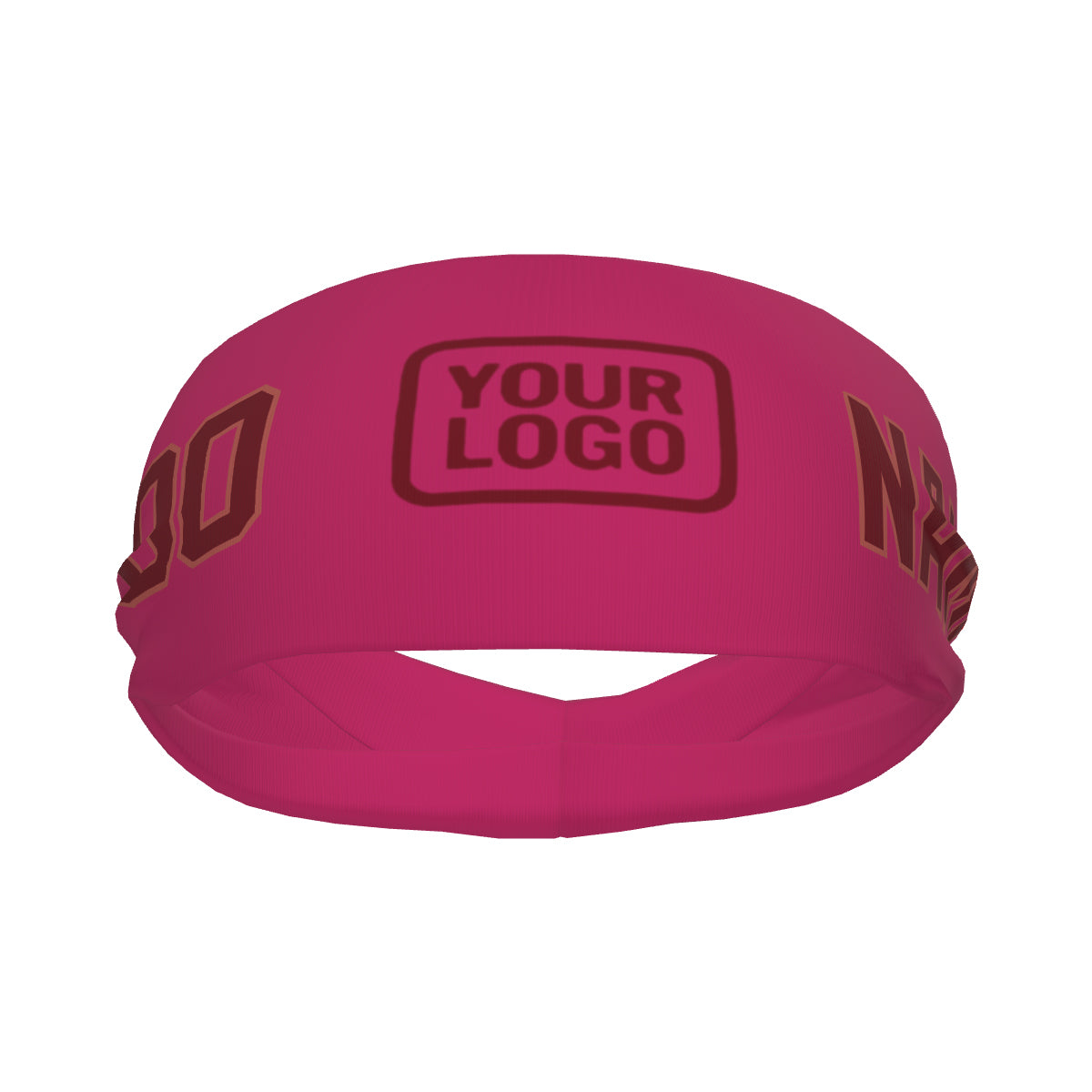 Custom Pink Crimson Red Sports headband