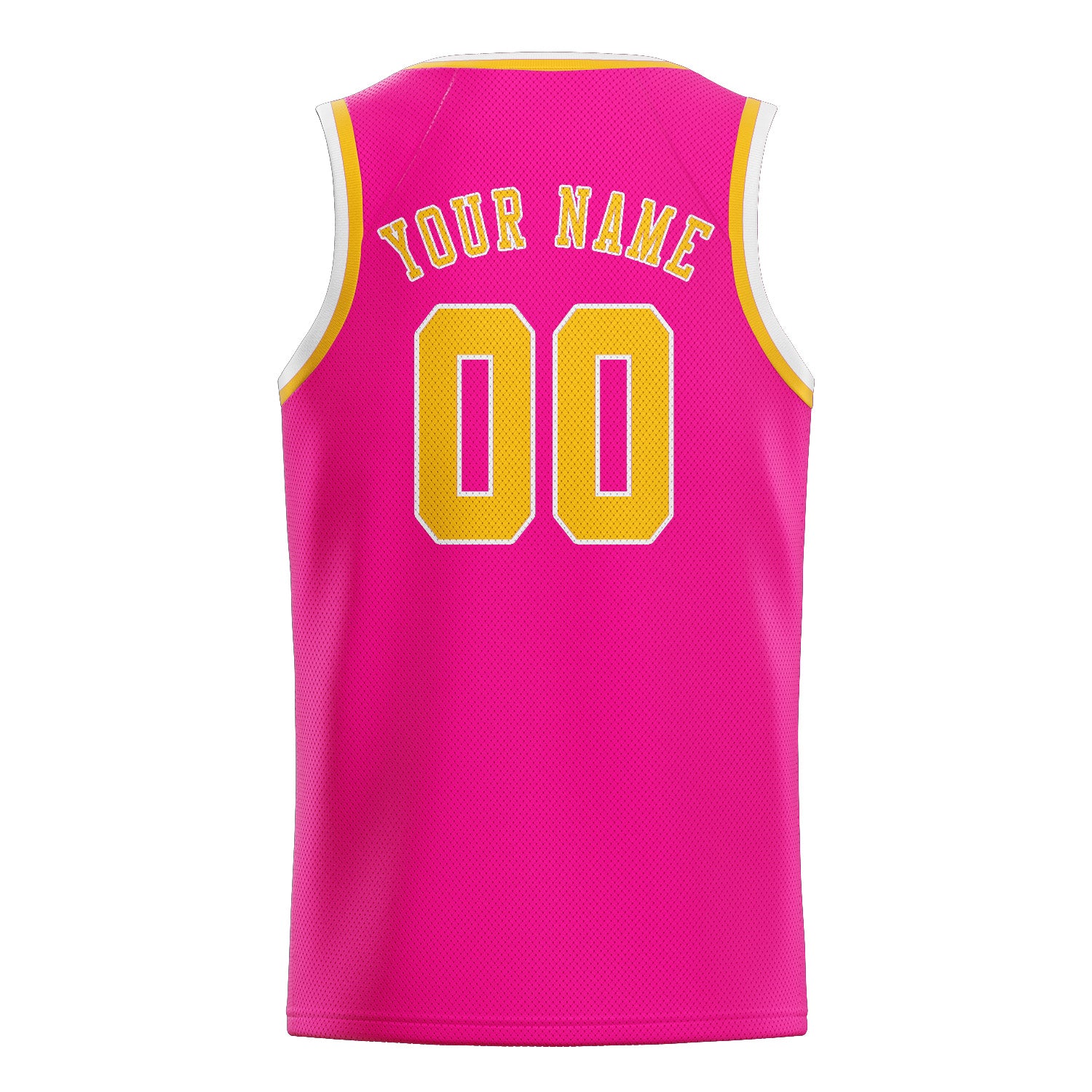 Custom Pink Gold Basketball Jersey
