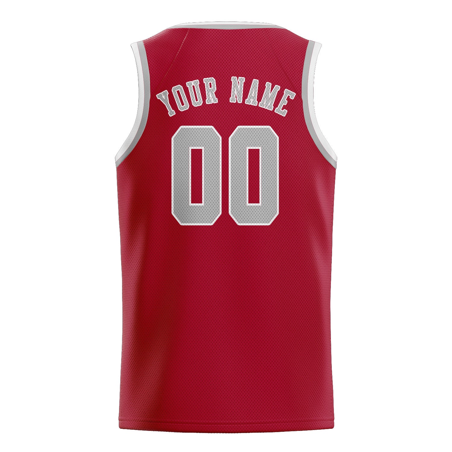Custom Red Gray Basketball Jersey
