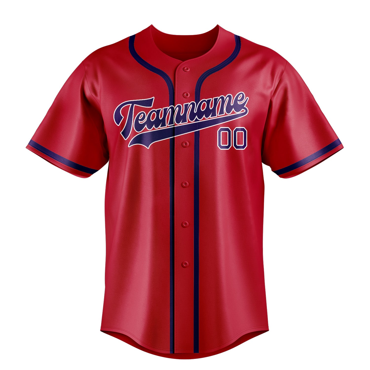 Custom Red Purple Baseball Jersey
