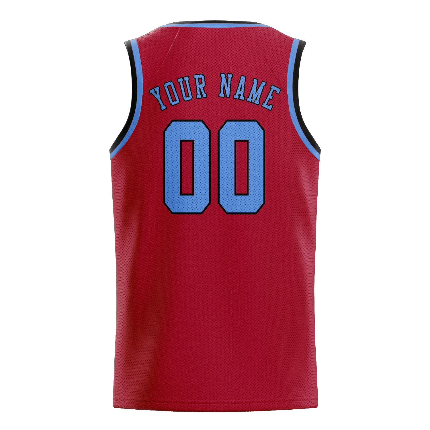 Custom Red Light Blue Basketball Jersey