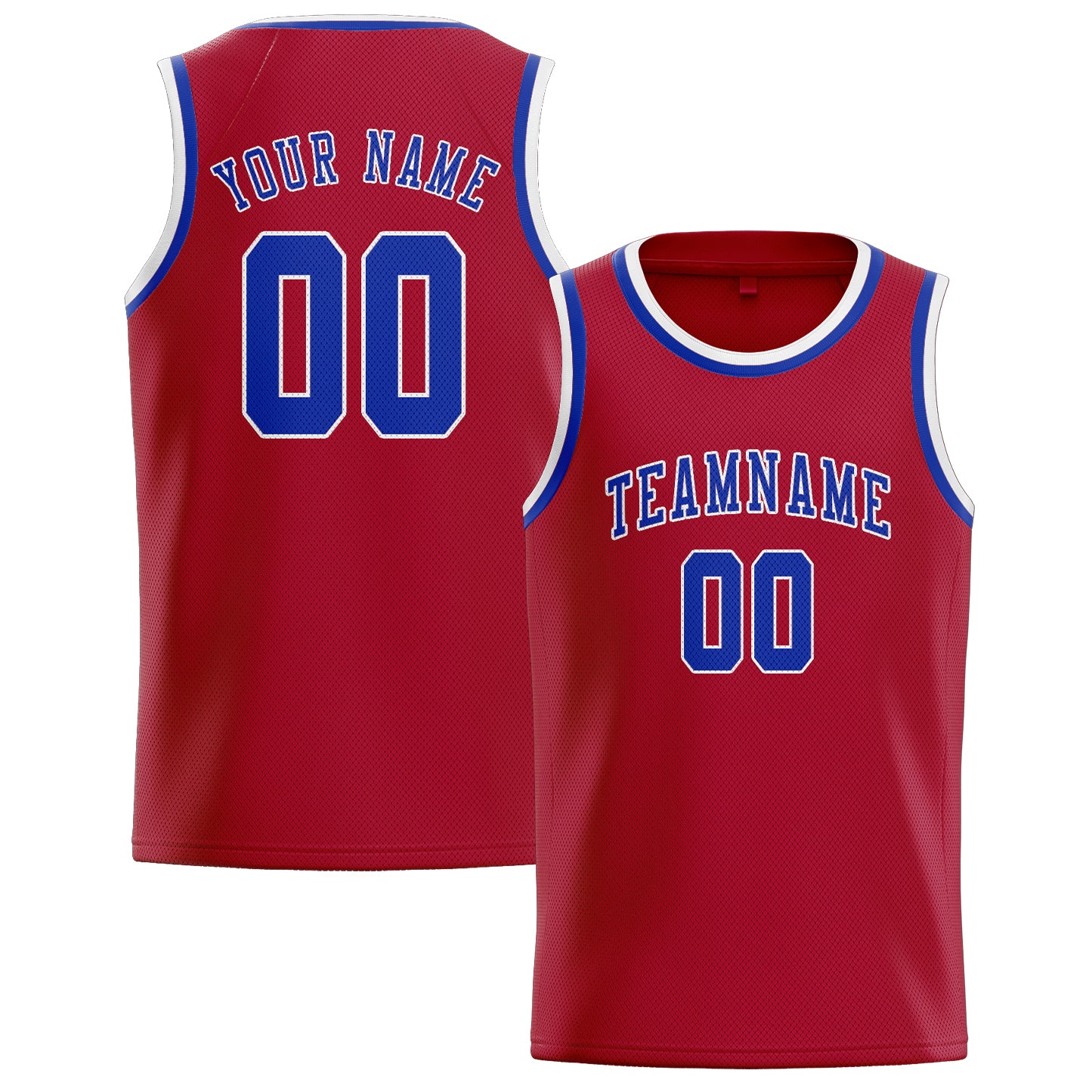 Custom Red Sky Blue Basketball Jersey