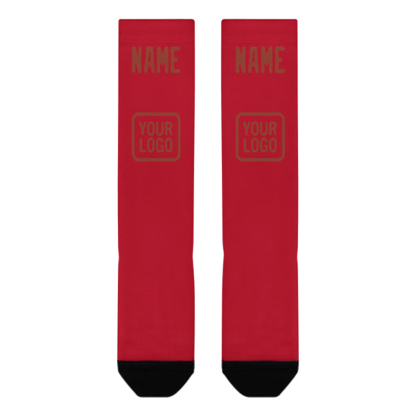 Custom Red Coral Red Knee-High Sock