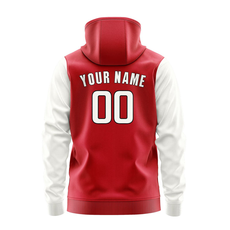 Custom Red White Hoodie 1414181814B31718