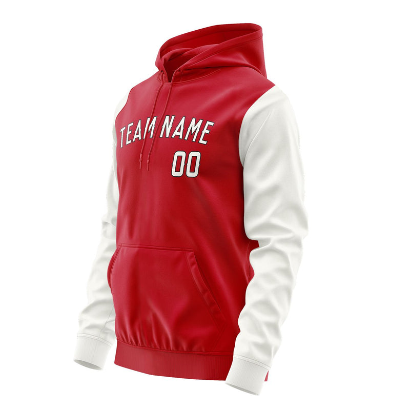 Custom Red White Hoodie 1414181814B31718