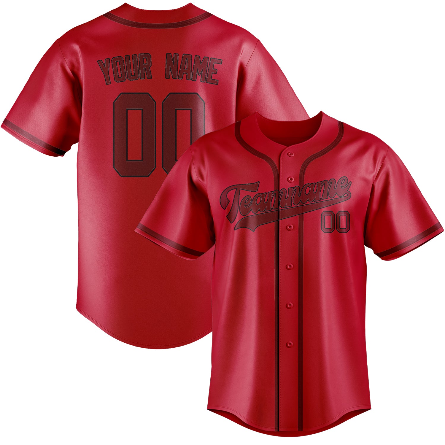 Custom Red Crimson Red Baseball Jersey