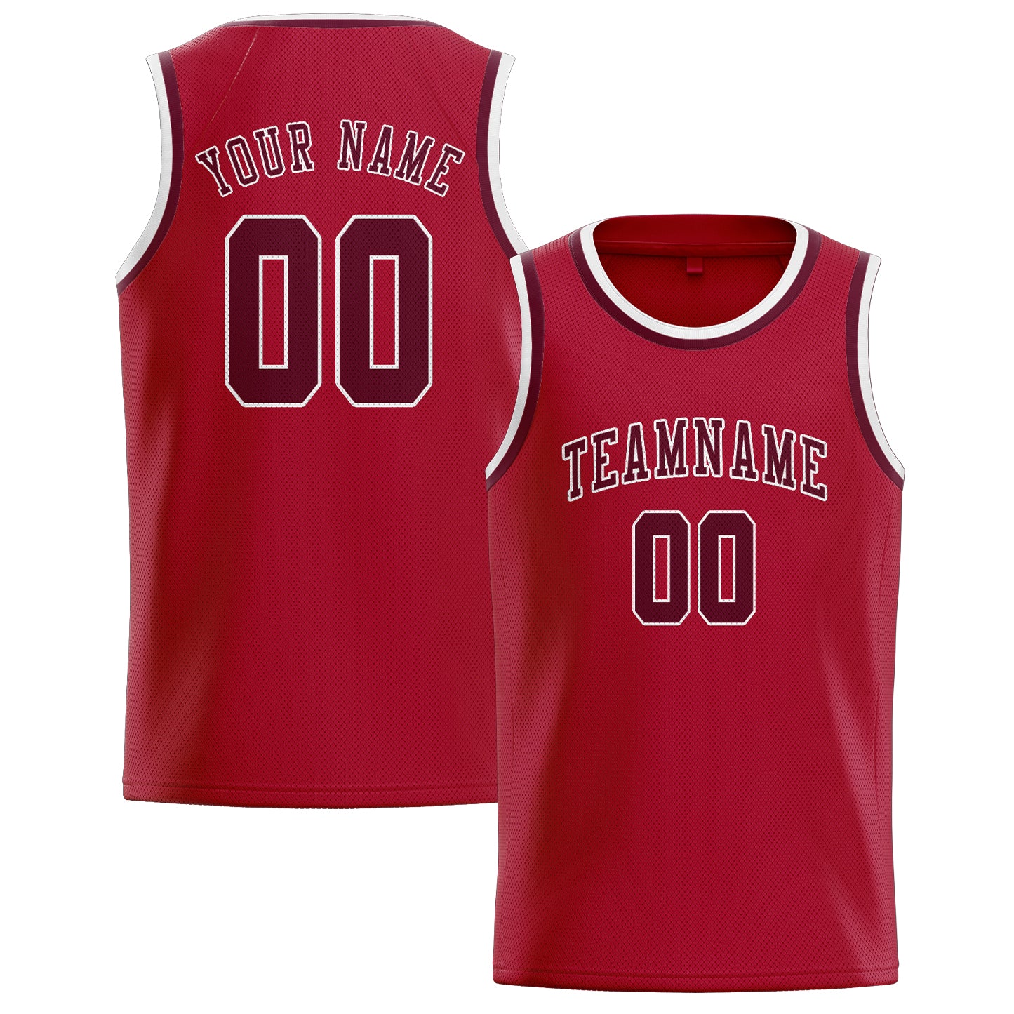 Custom Red Crimson Red Basketball Jersey