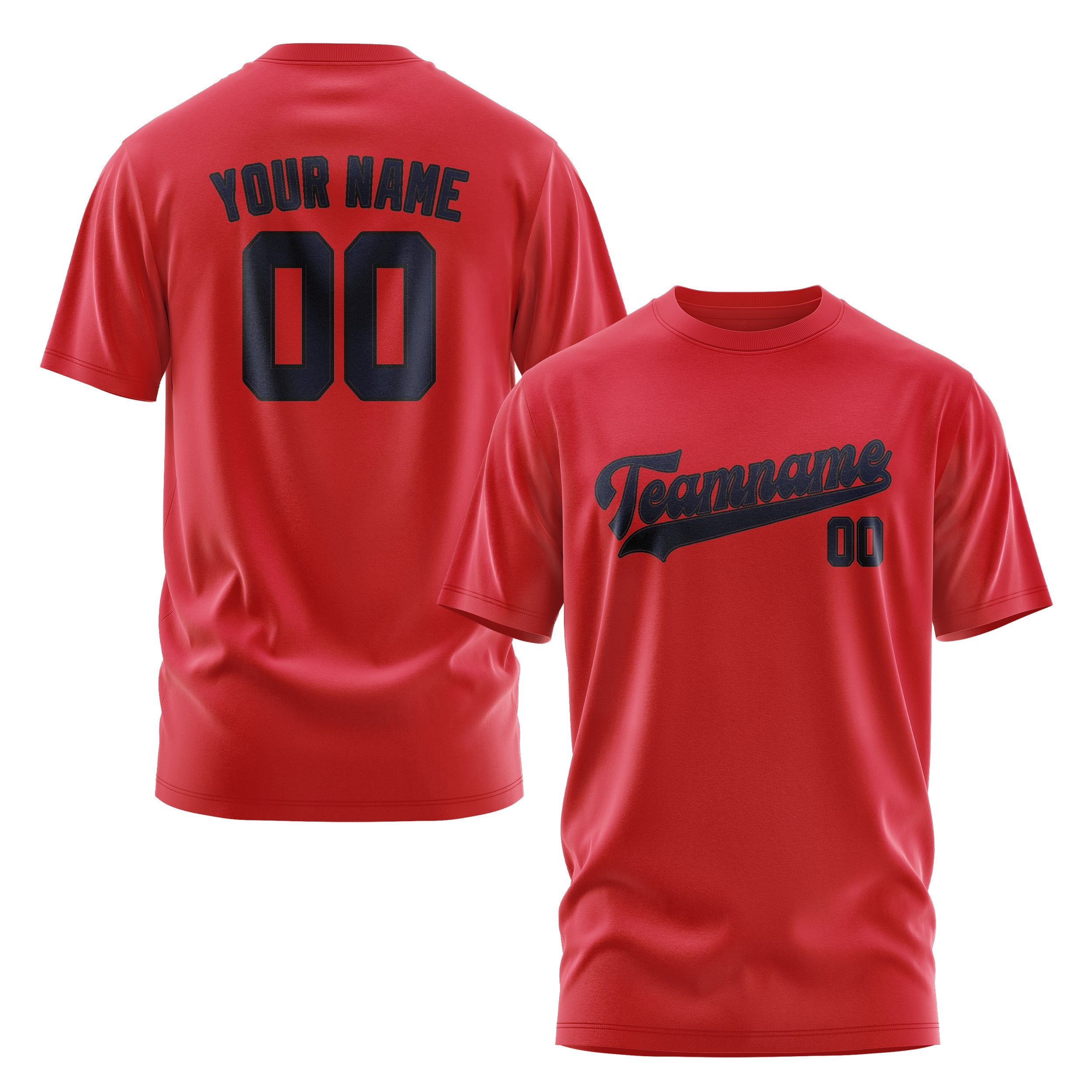 Custom Red Navy T-Shirt