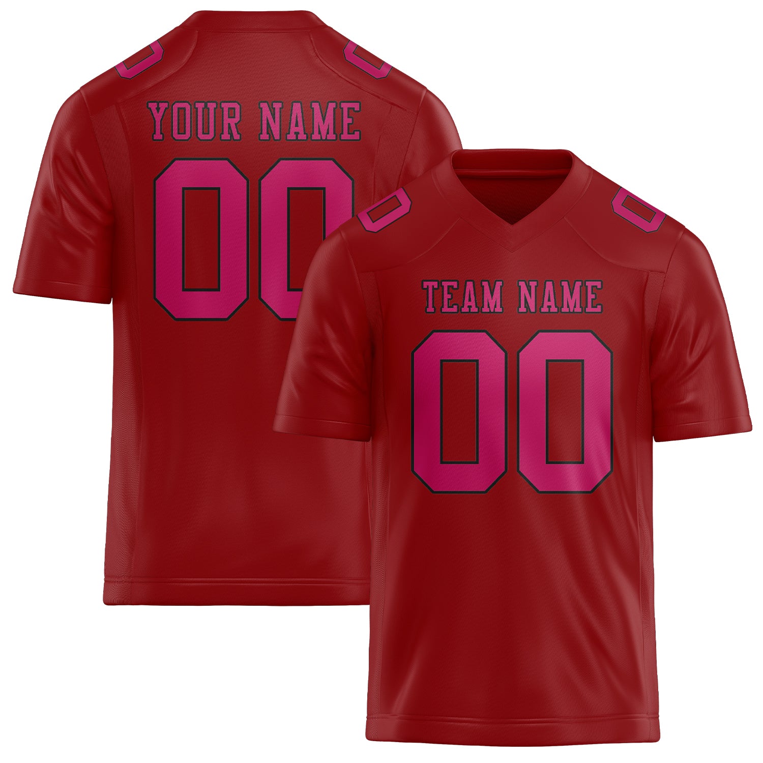 Custom Red Pink Football Jersey