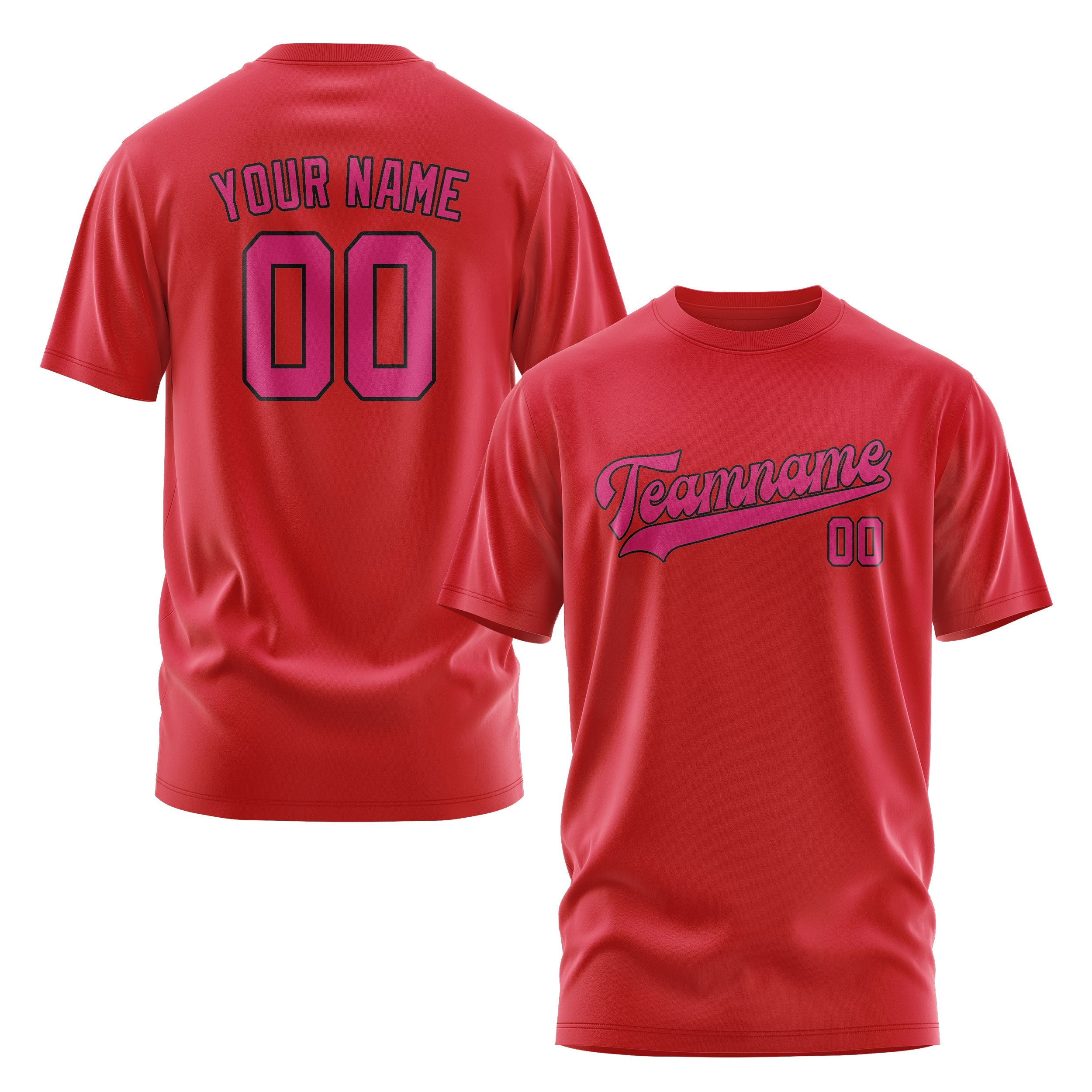 Custom Red Pink T-Shirt