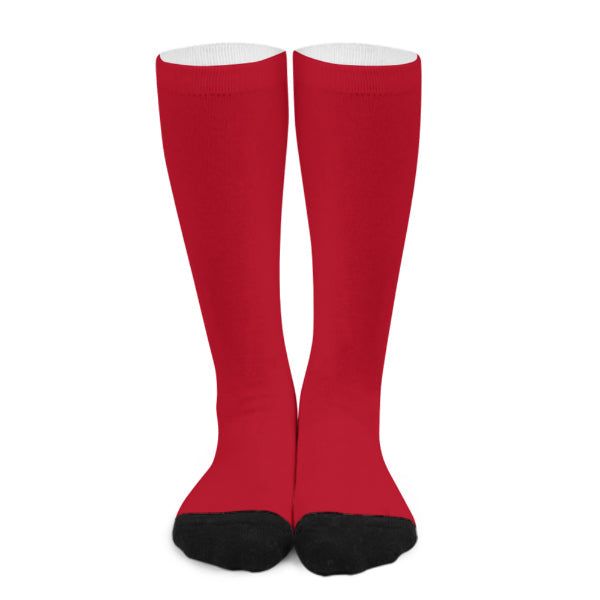 Custom Red Red Knee-High Sock