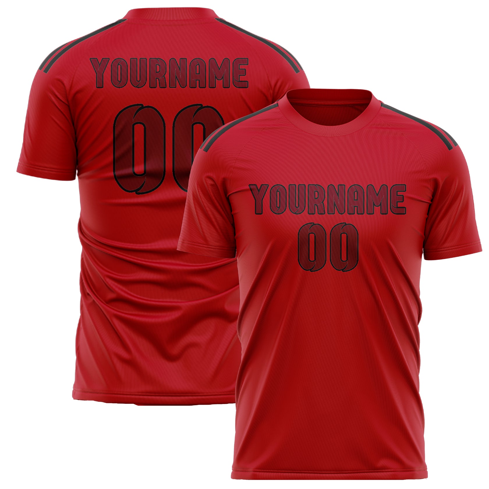 Custom Red Crimson Red Soccer Jersey