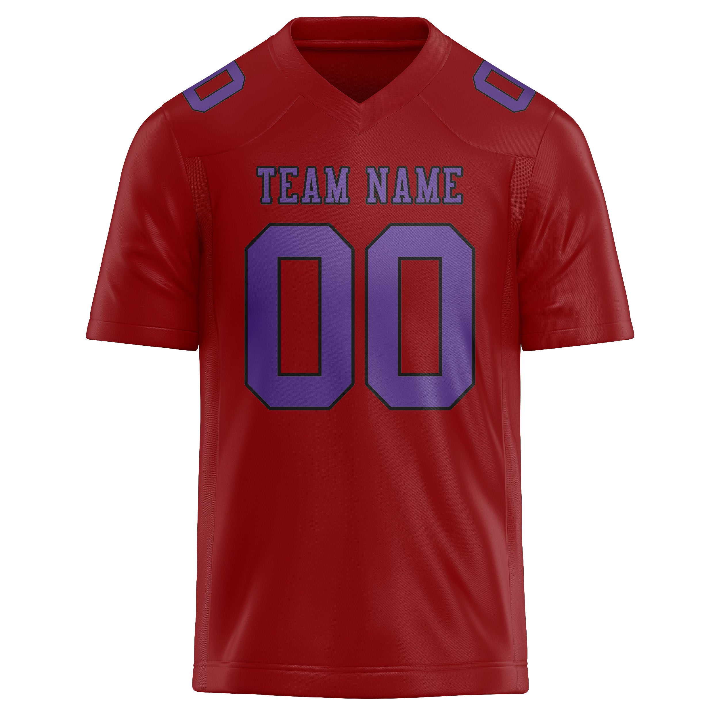 Custom Red Light Purple Football Jersey