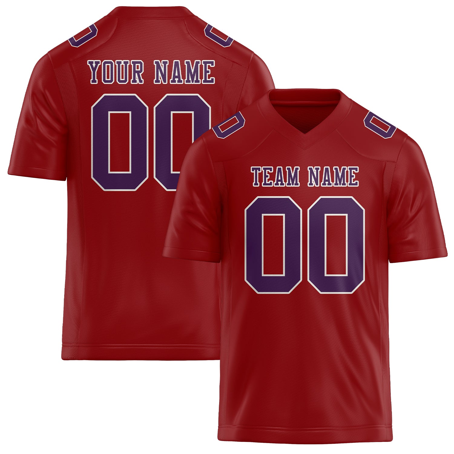 Custom Red Purple Football Jersey