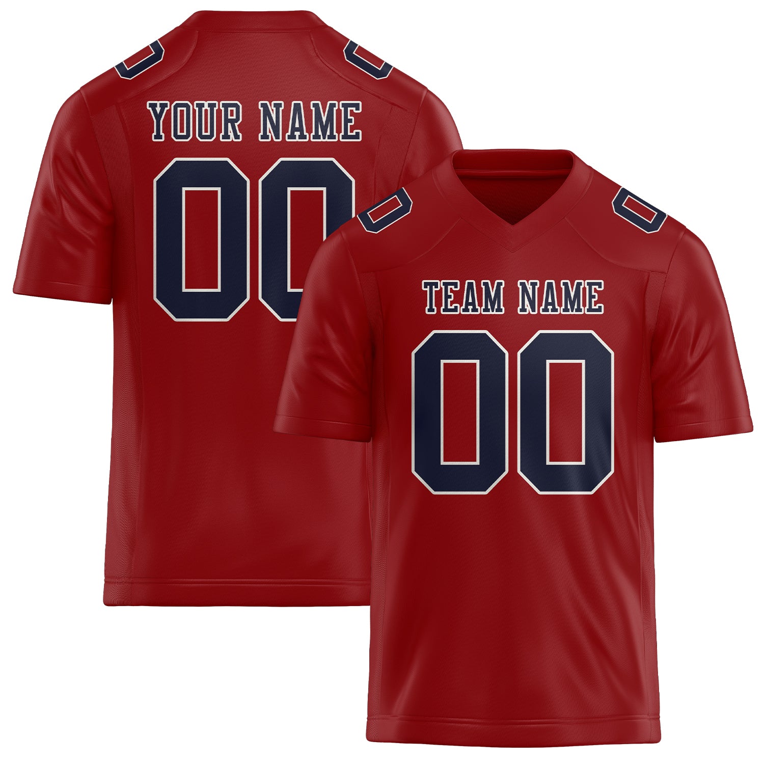 Custom Red Navy Football Jersey