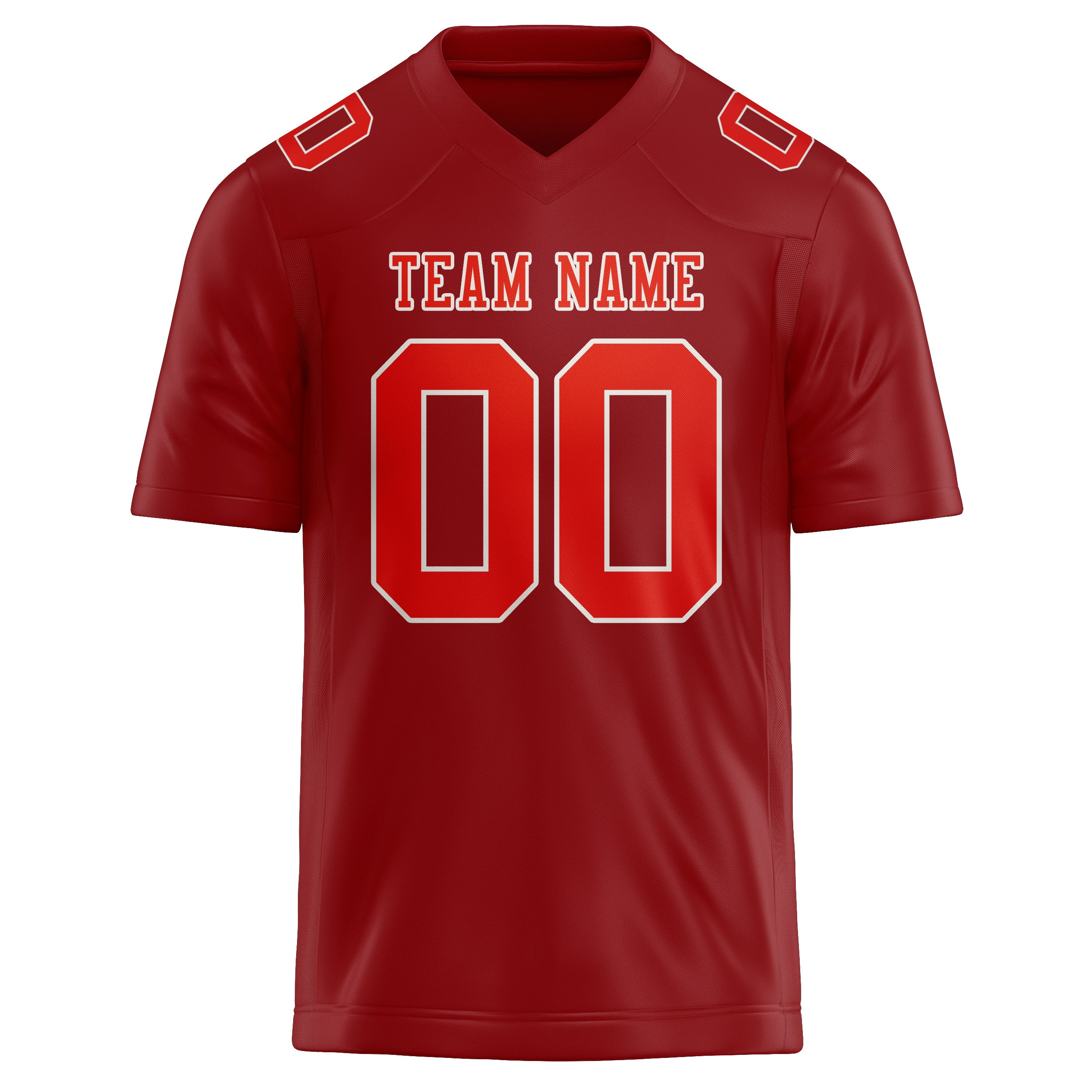 Custom Red Orange Red Football Jersey