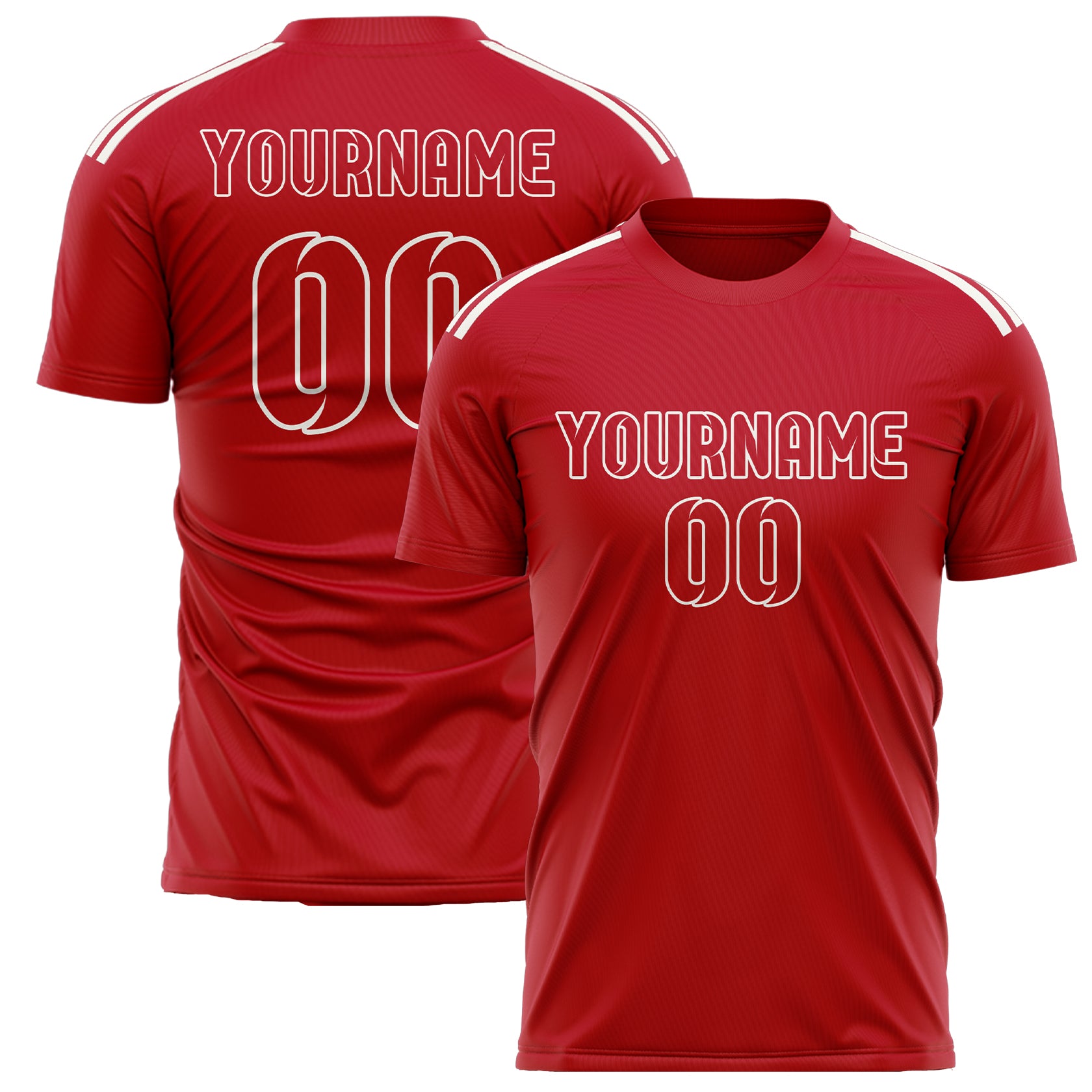Custom Red Red Soccer Jersey