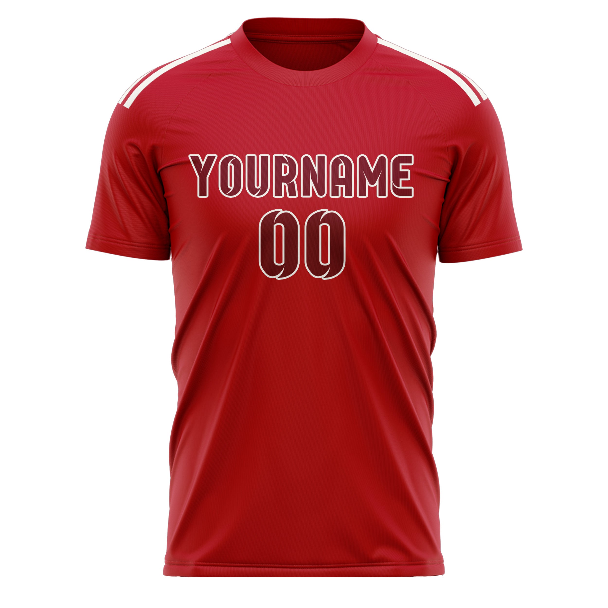 Custom Red Crimson Red Soccer Jersey