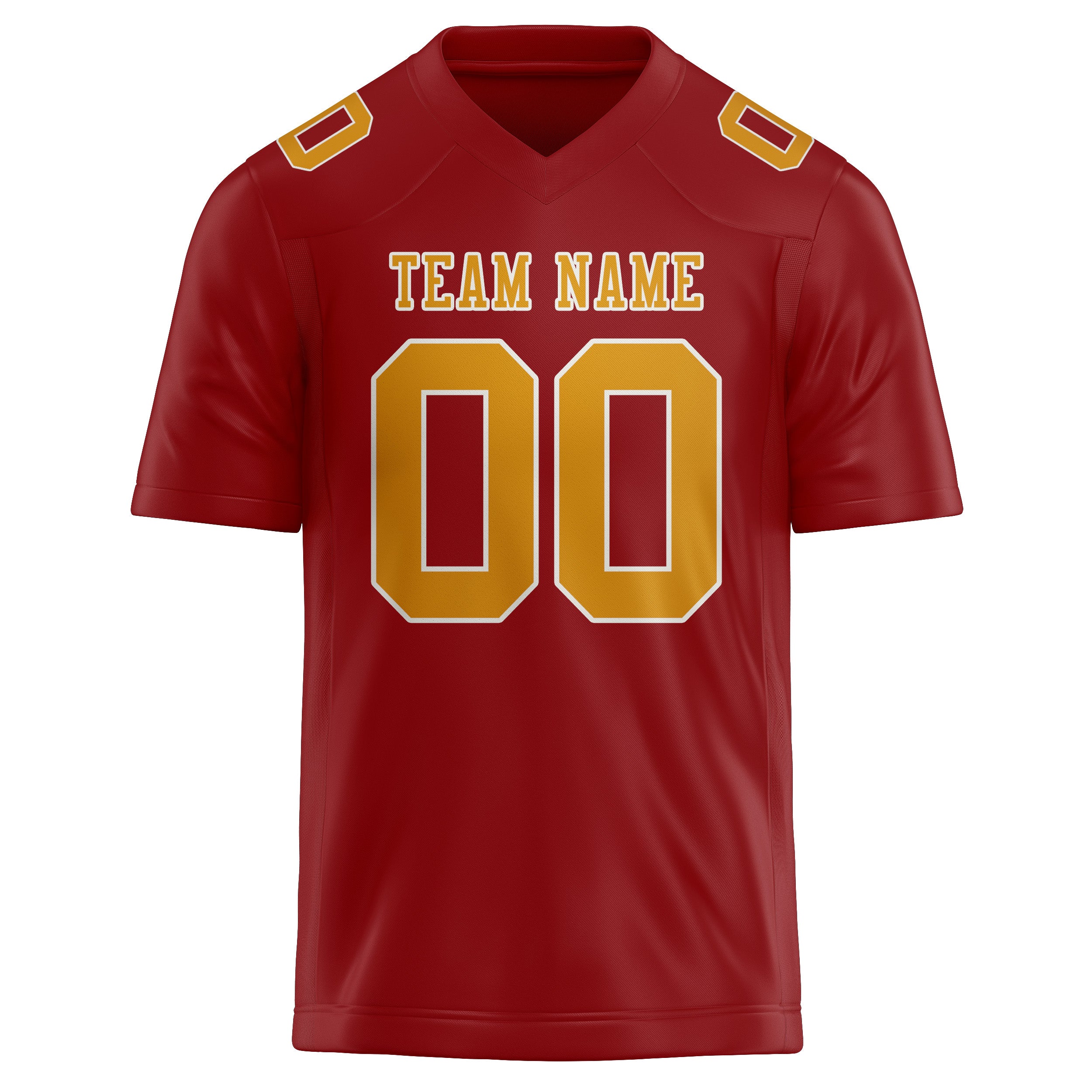 Custom Red Yellow Football Jersey