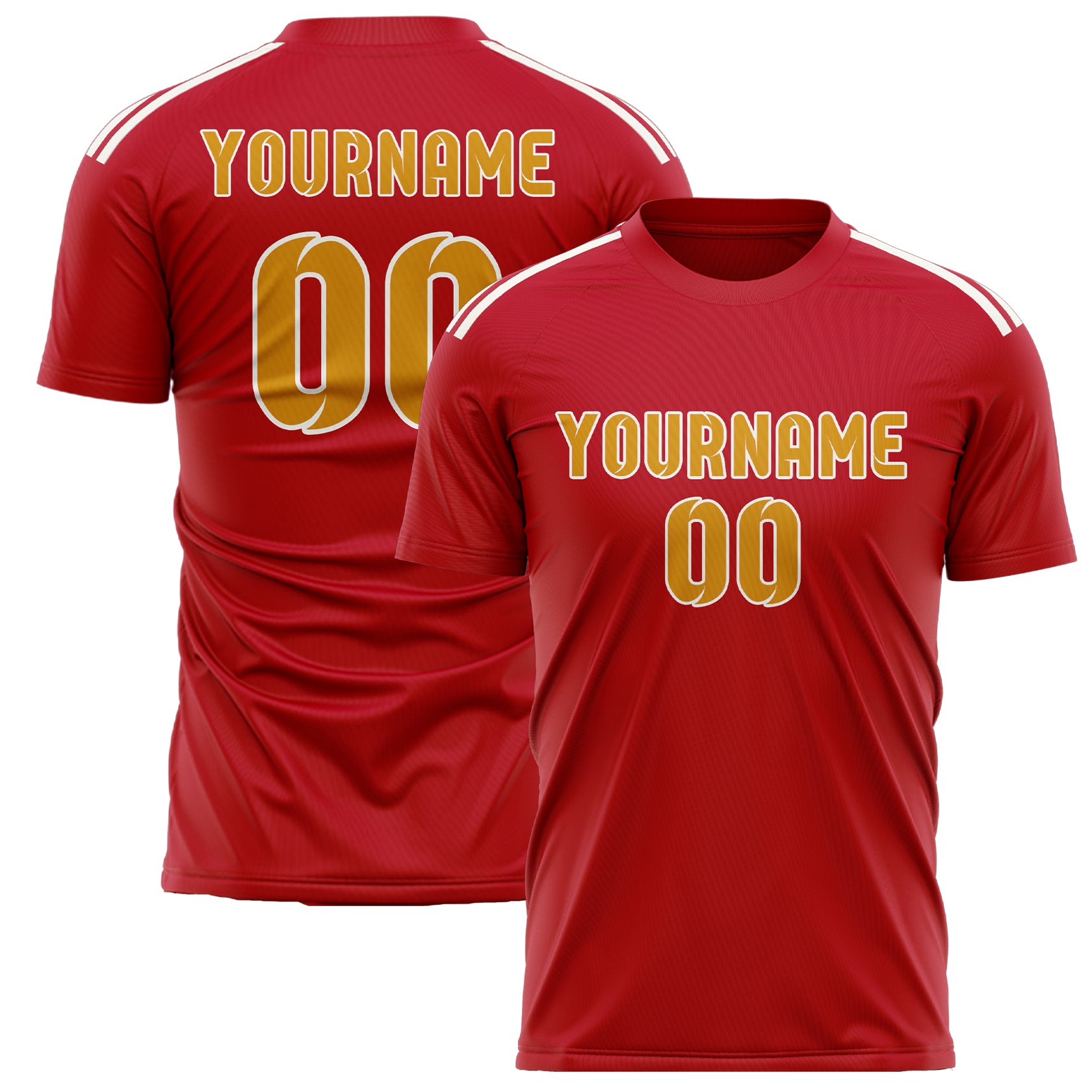 Custom Red Yellow Soccer Jersey