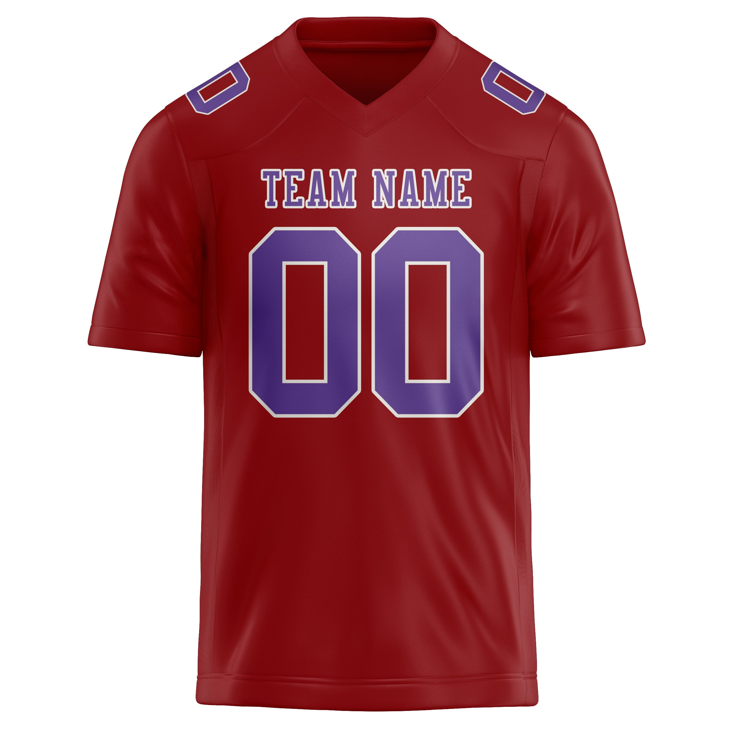Custom Red Light Purple Football Jersey