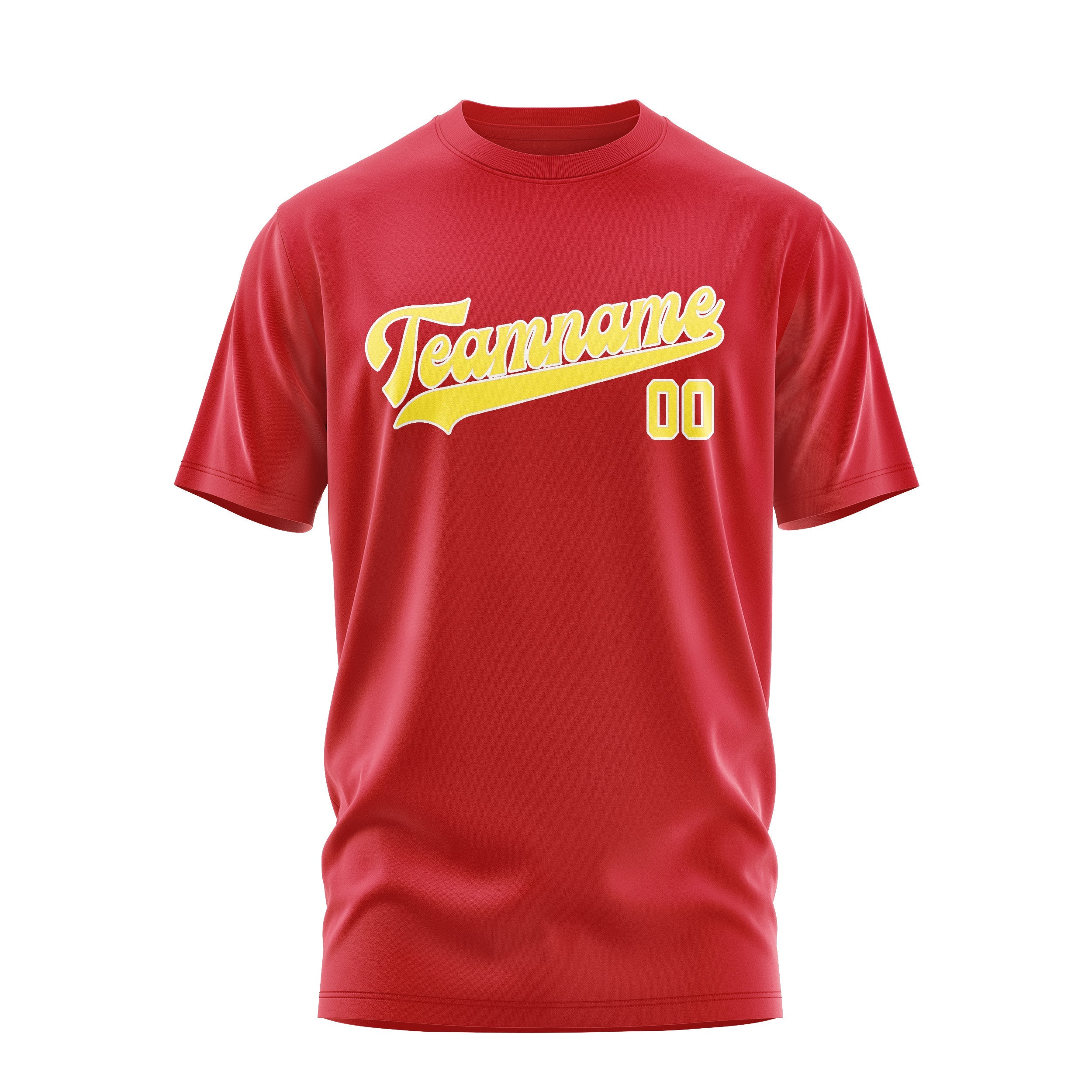 Custom Red Light Yellow T-Shirt