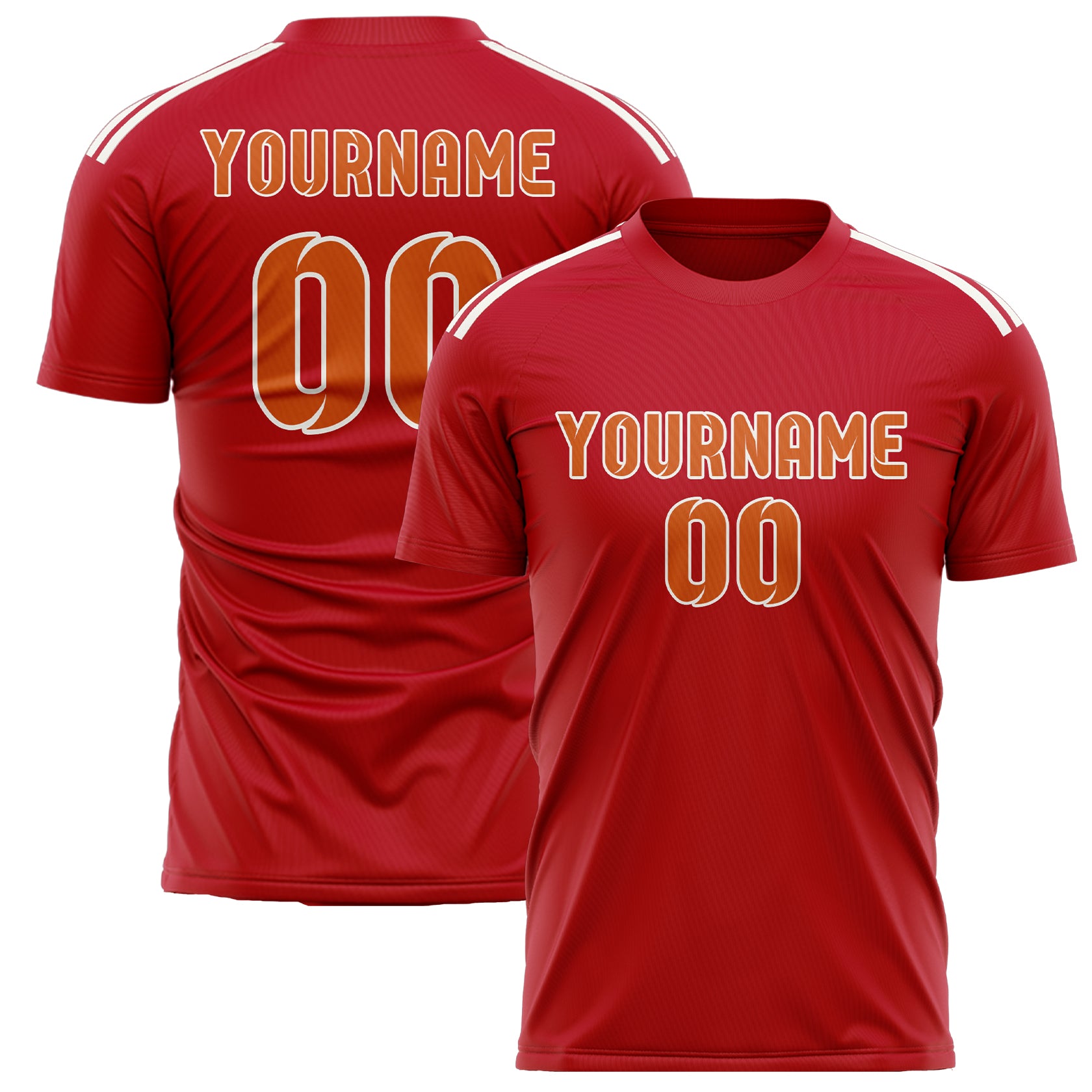 Custom Red Orange Soccer Jersey