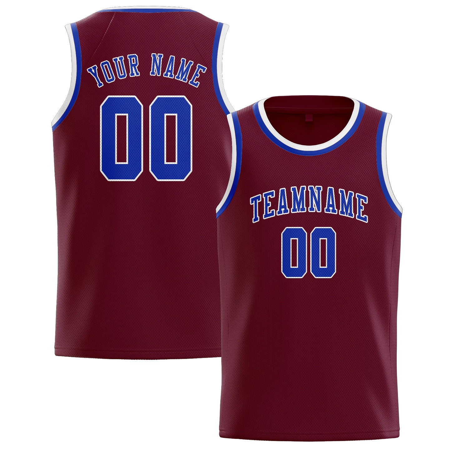 Custom Crimson Red Sky Blue Basketball Jersey