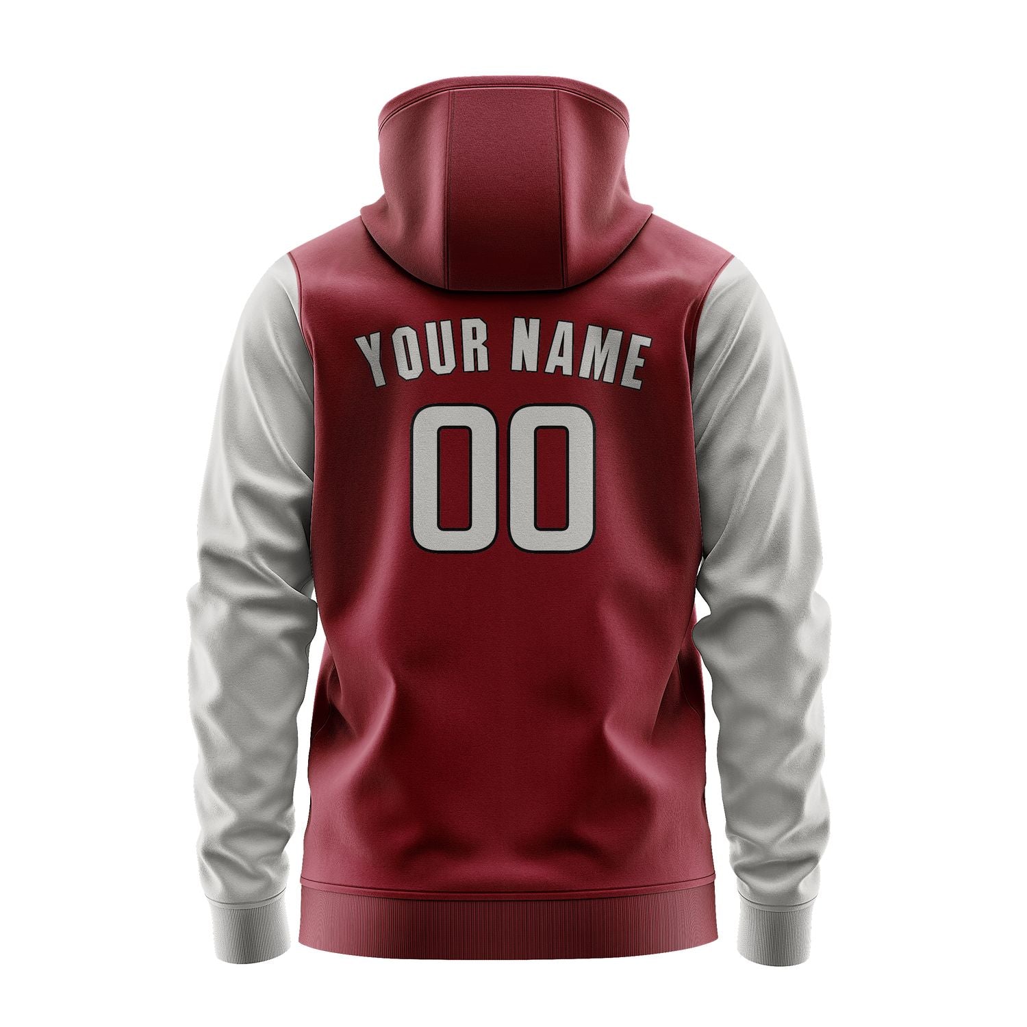Custom Crimson Red Gray Hoodie 1515040415B31704