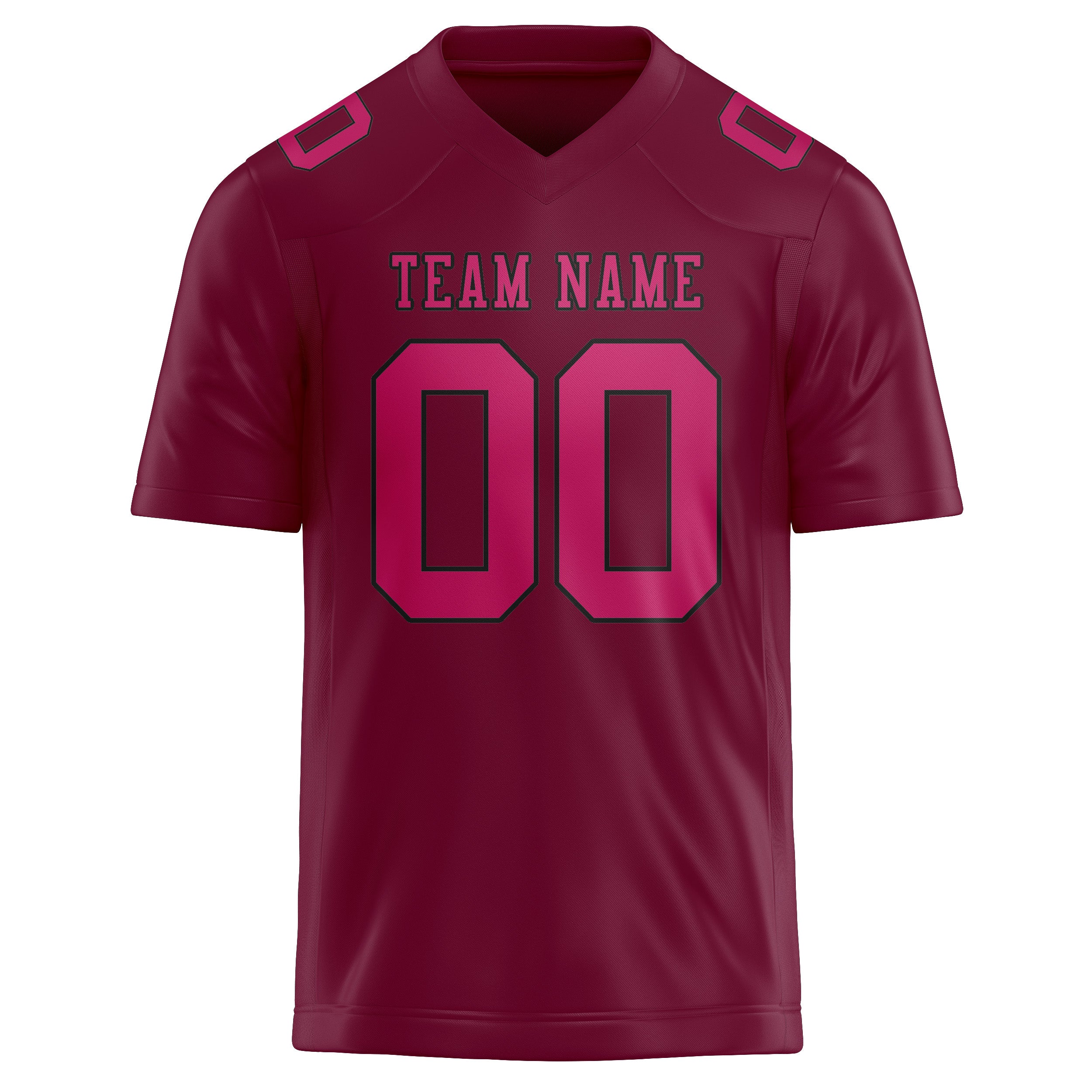 Custom Crimson Red Pink Football Jersey