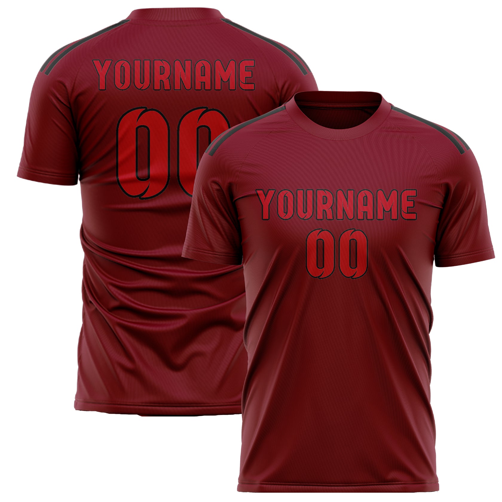 Custom Crimson Red Red Soccer Jersey
