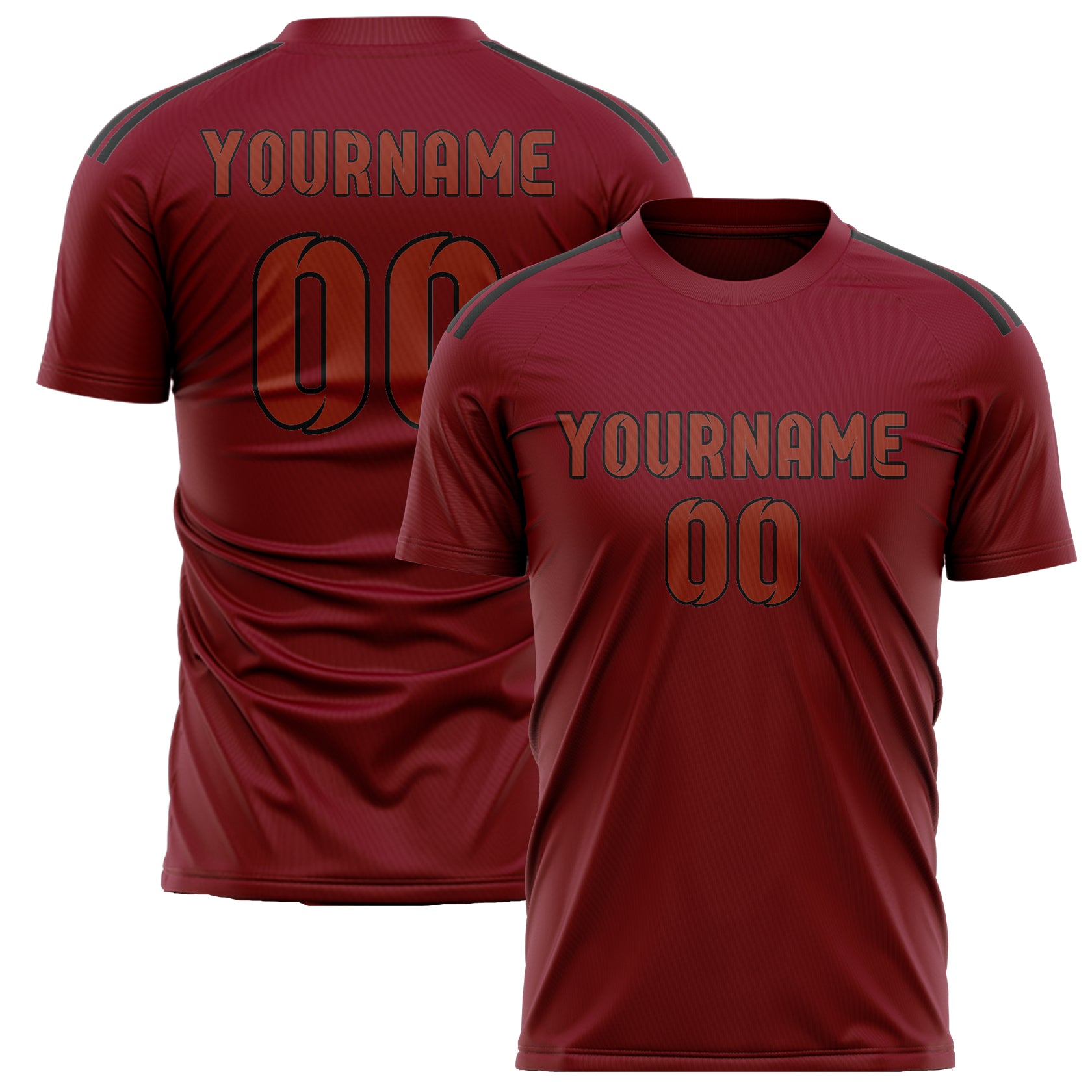 Custom Crimson Red Coral Red Soccer Jersey