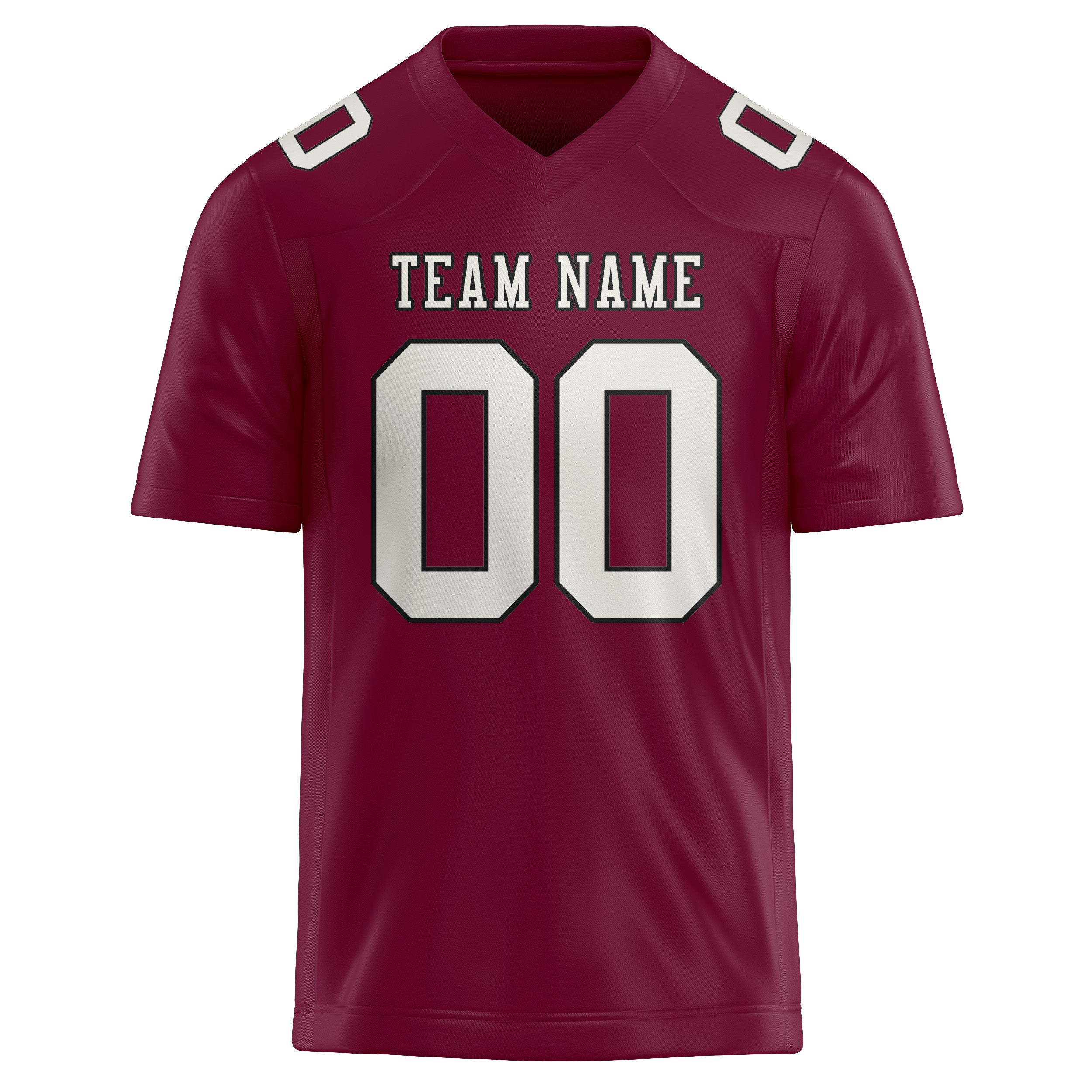 Custom Crimson Red White Football Jersey