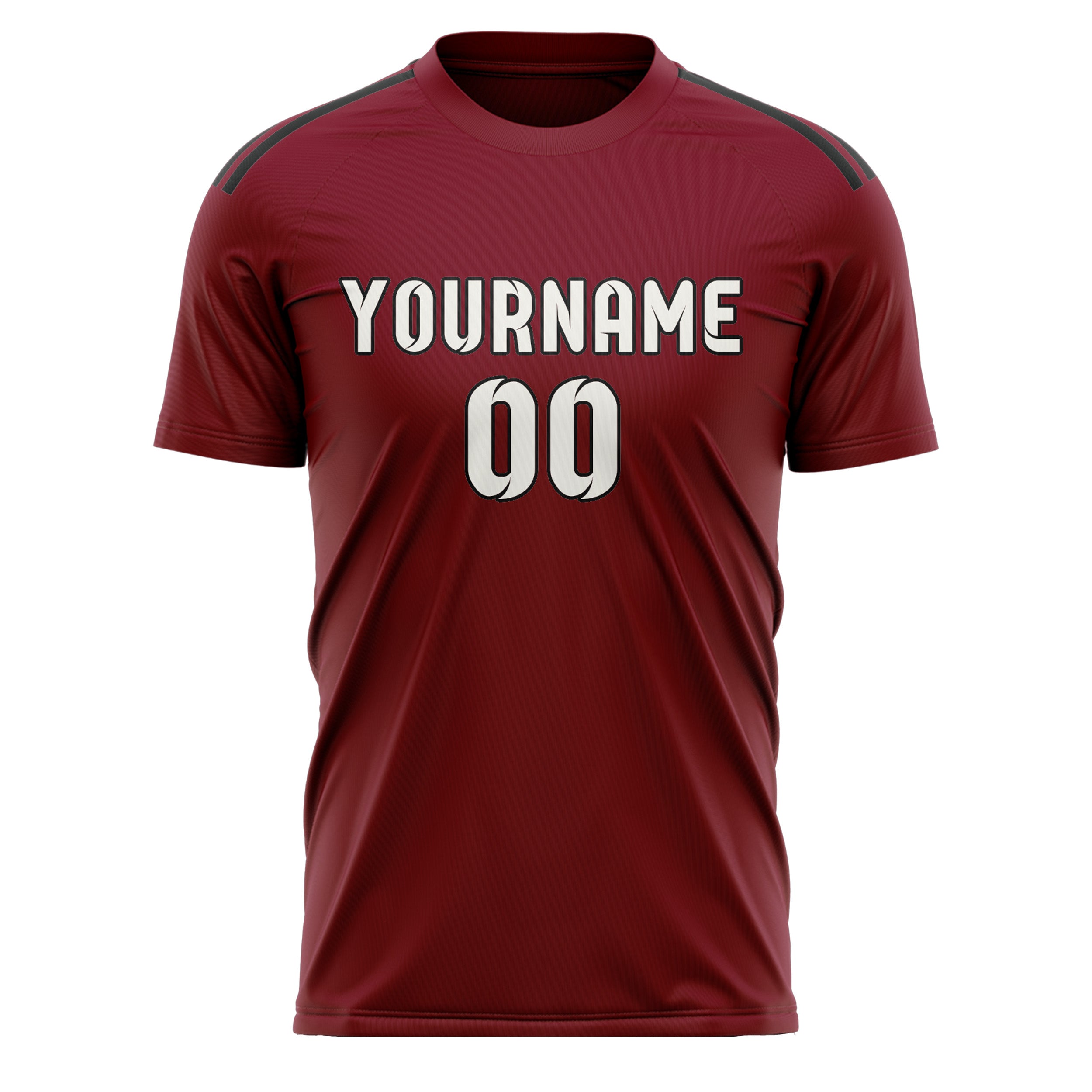 Custom Crimson Red White Soccer Jersey