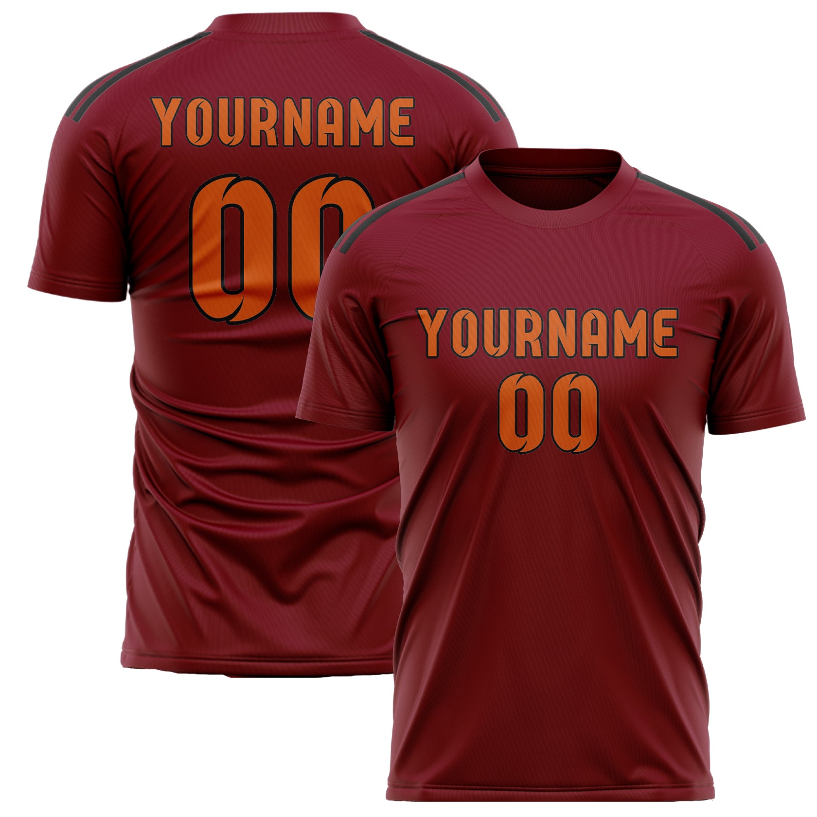 Custom Crimson Red Orange Soccer Jersey
