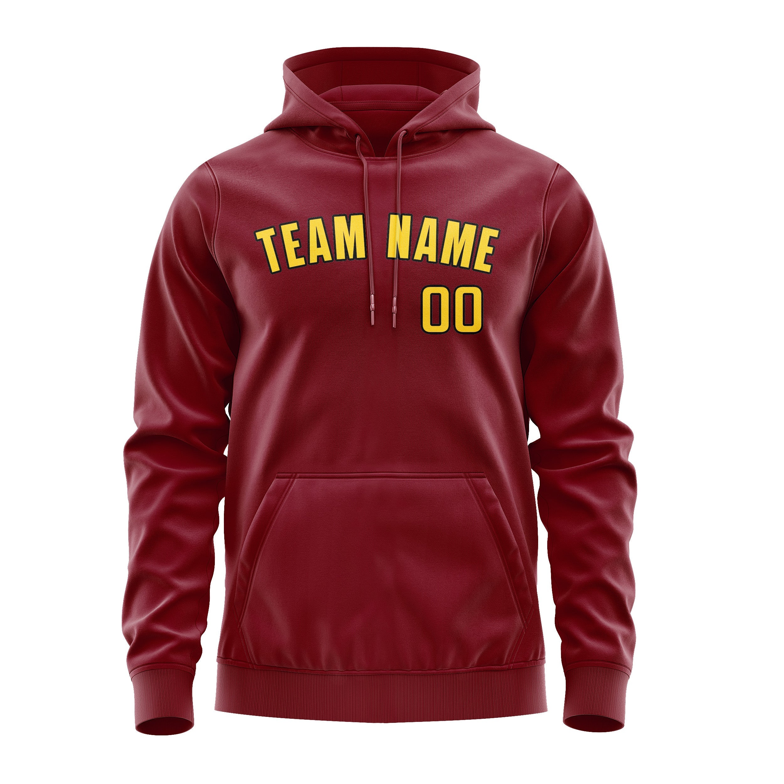 Custom Crimson Red Gold Hoodie