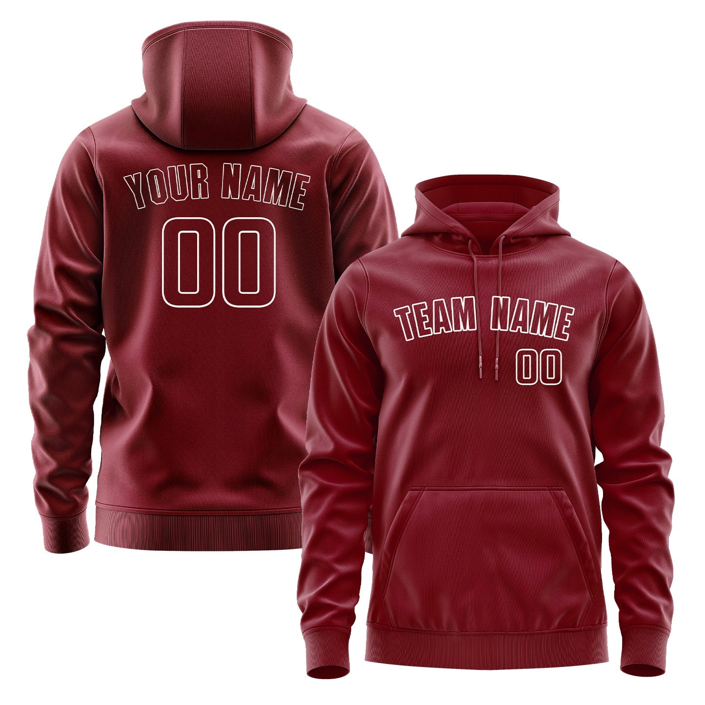 Custom Crimson Red Crimson Red Hoodie