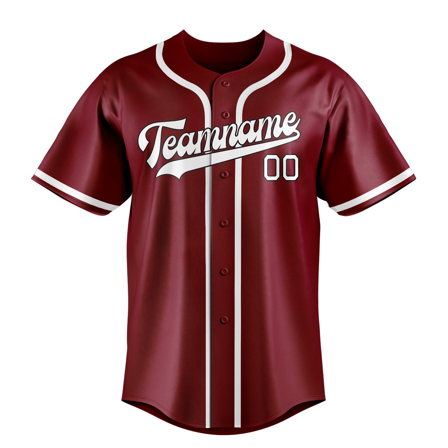 Custom Crimson Red White Baseball Jersey