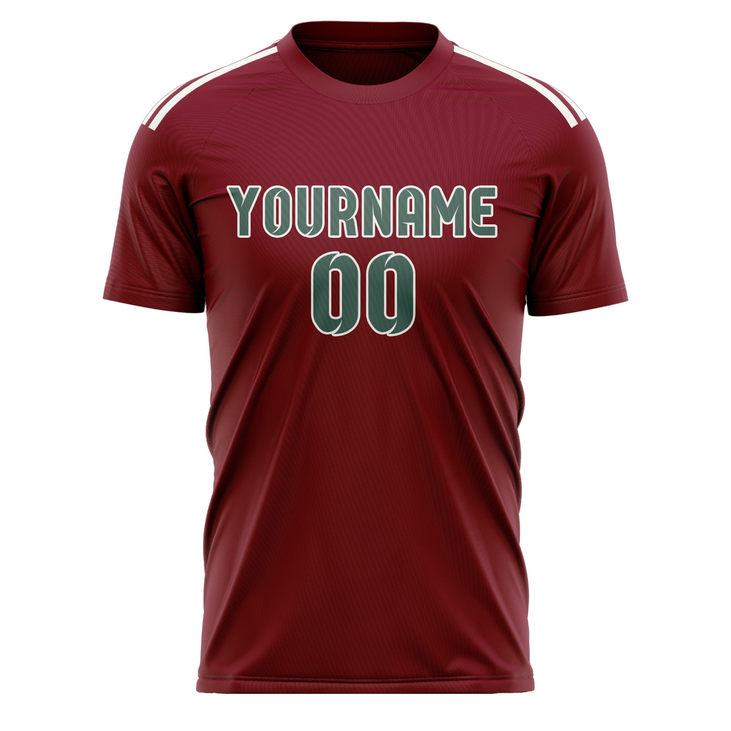 Custom Crimson Red Blue Green Soccer Jersey