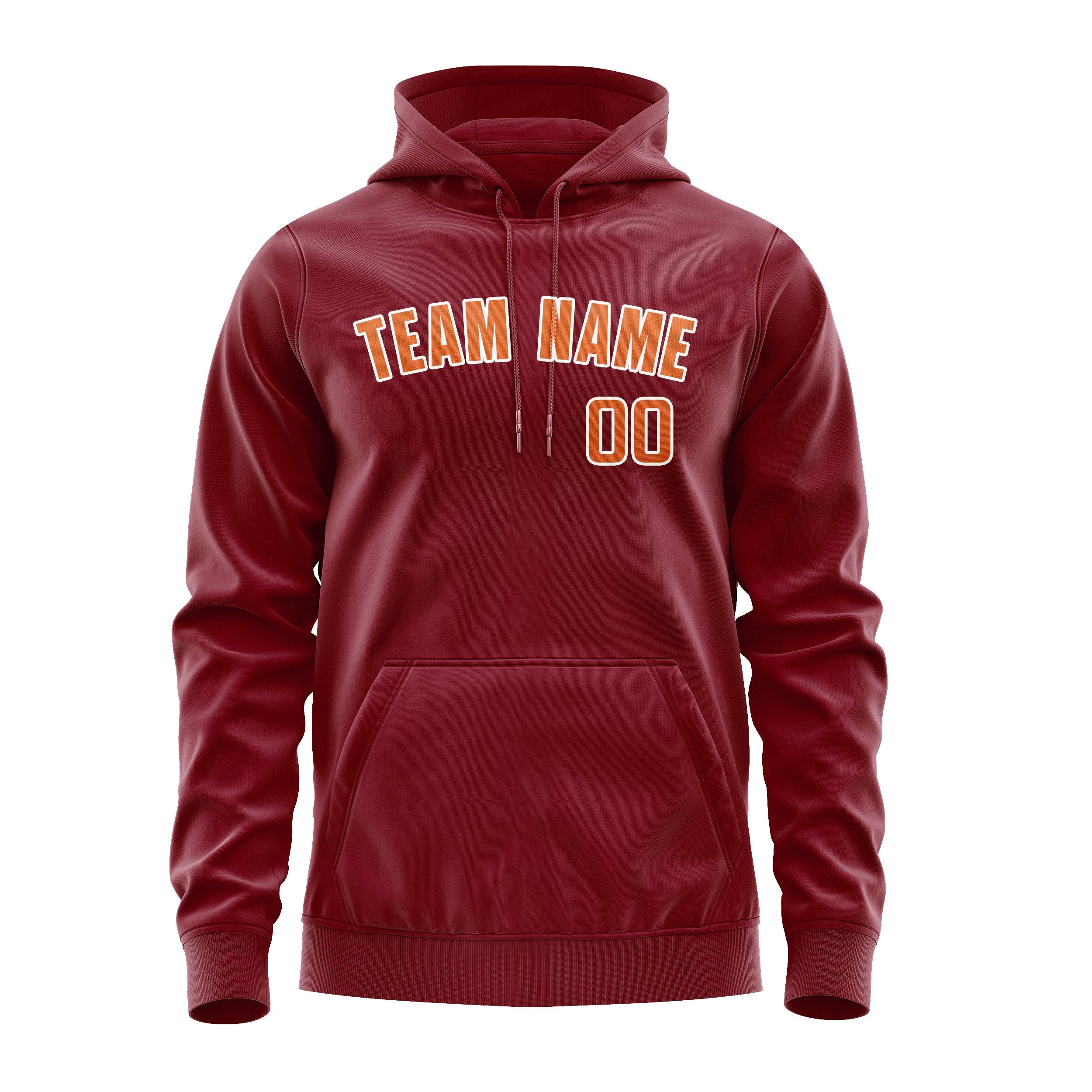 Custom Crimson Red Orange Hoodie